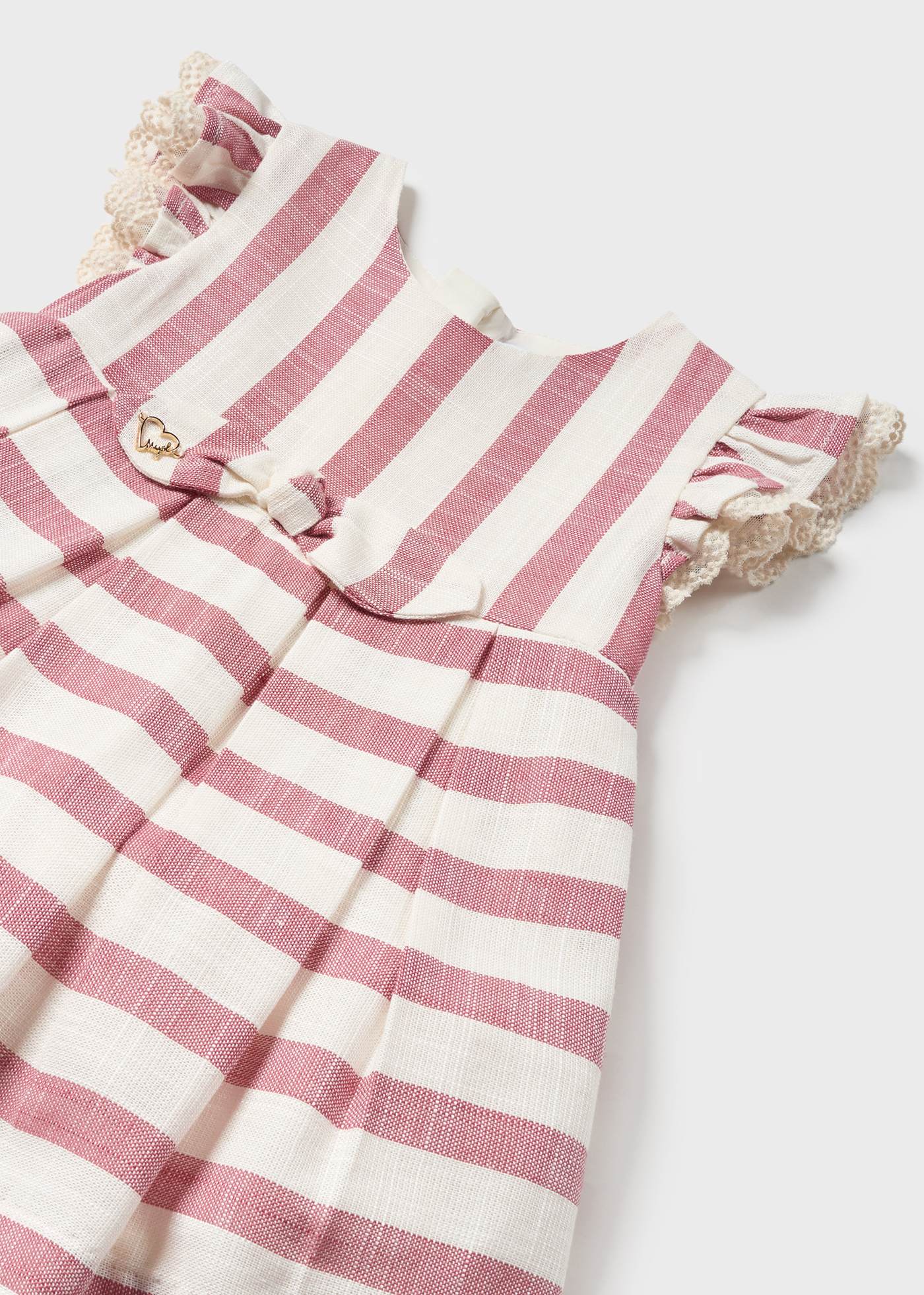 Vestito righe lino neonata