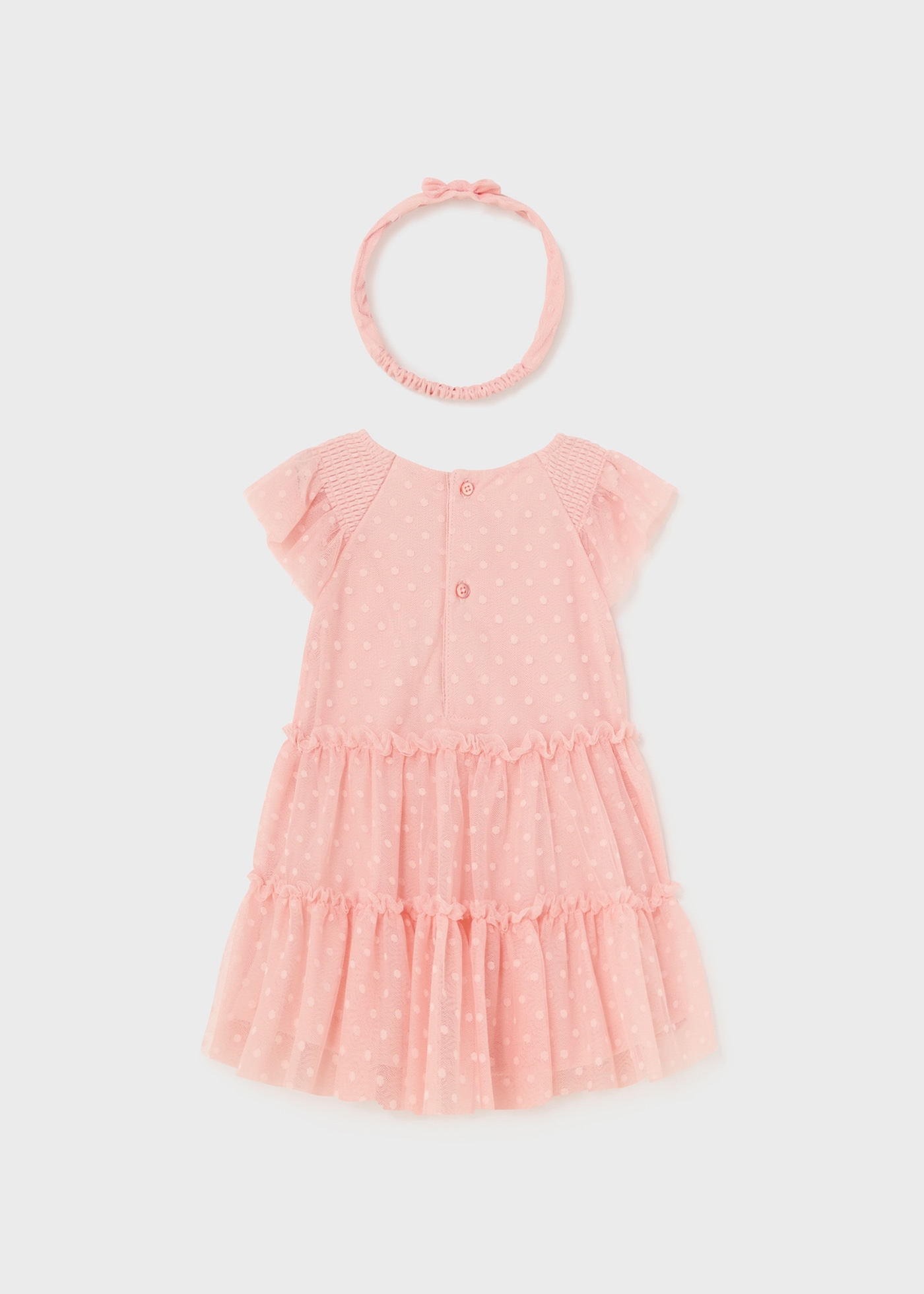 Vestido con diadema tul plumeti bebé