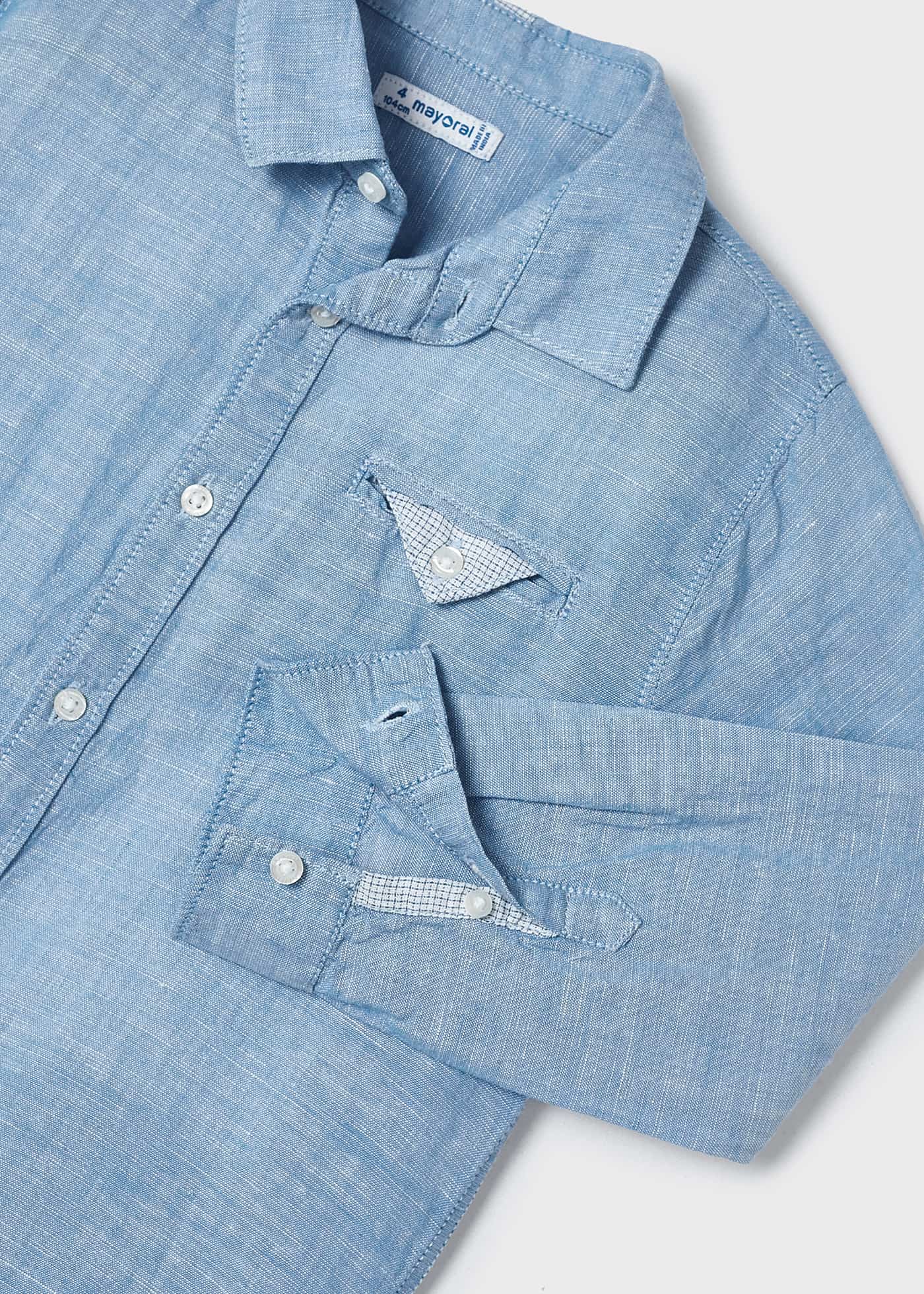 Camisa manga larga lino niño