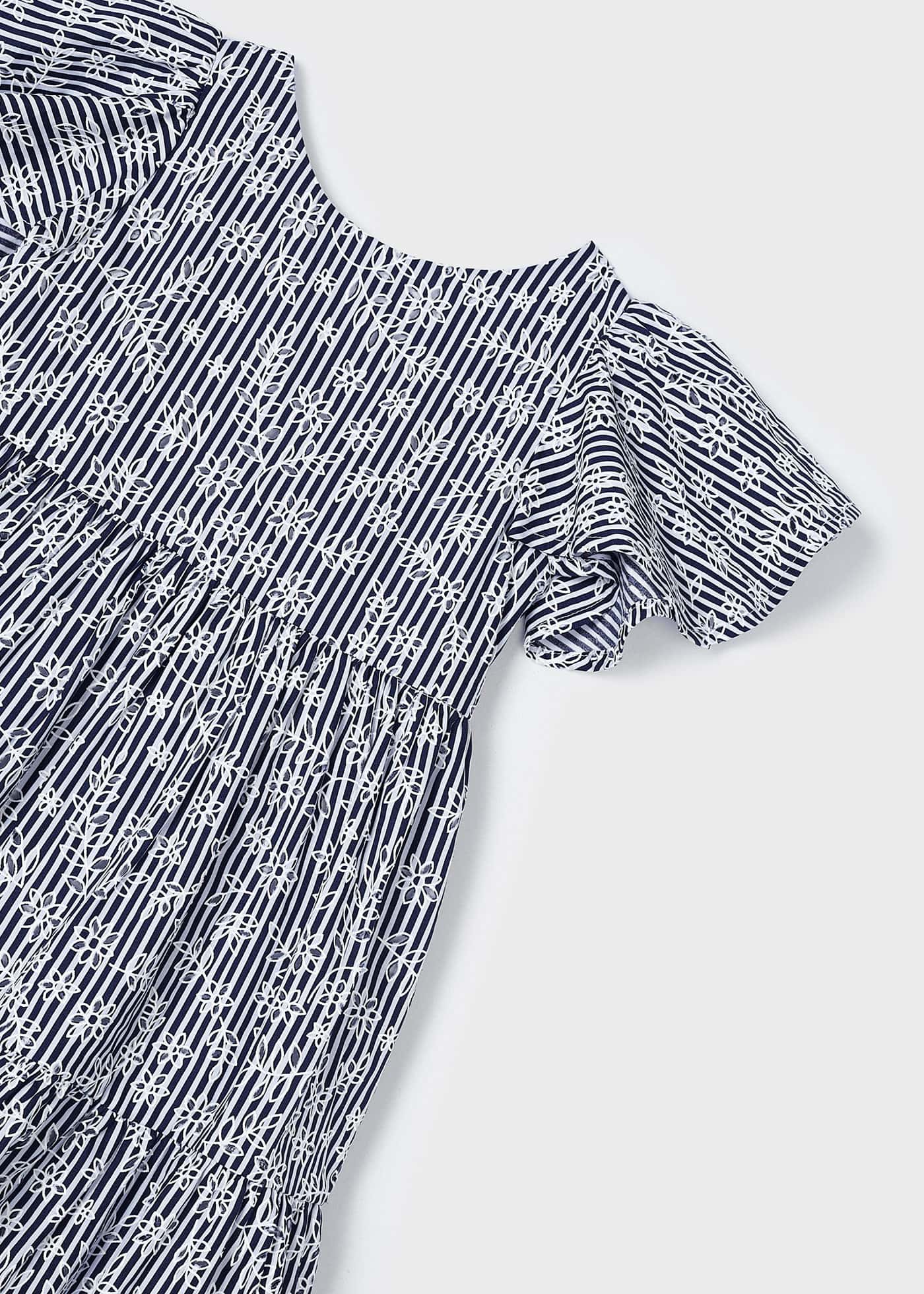 Girls striped poplin dress
