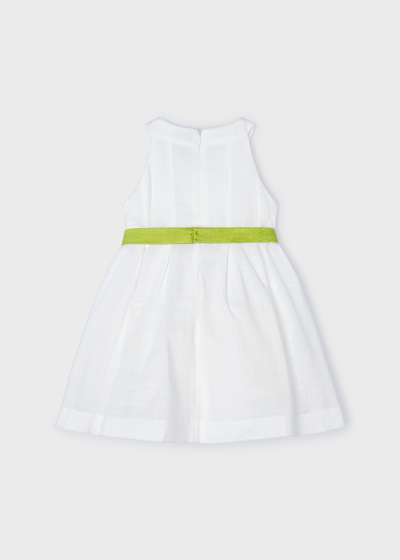 Vestido com cinto floral menina