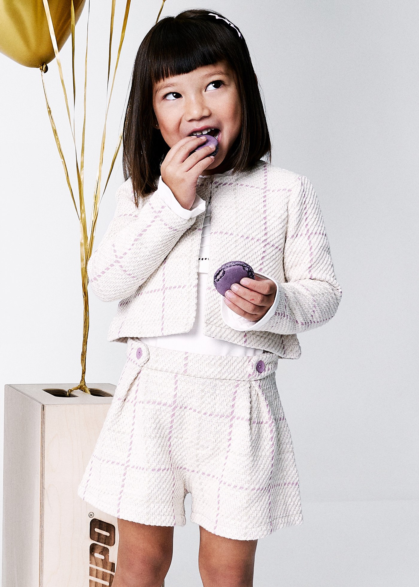Pantaloncino tweed bambina