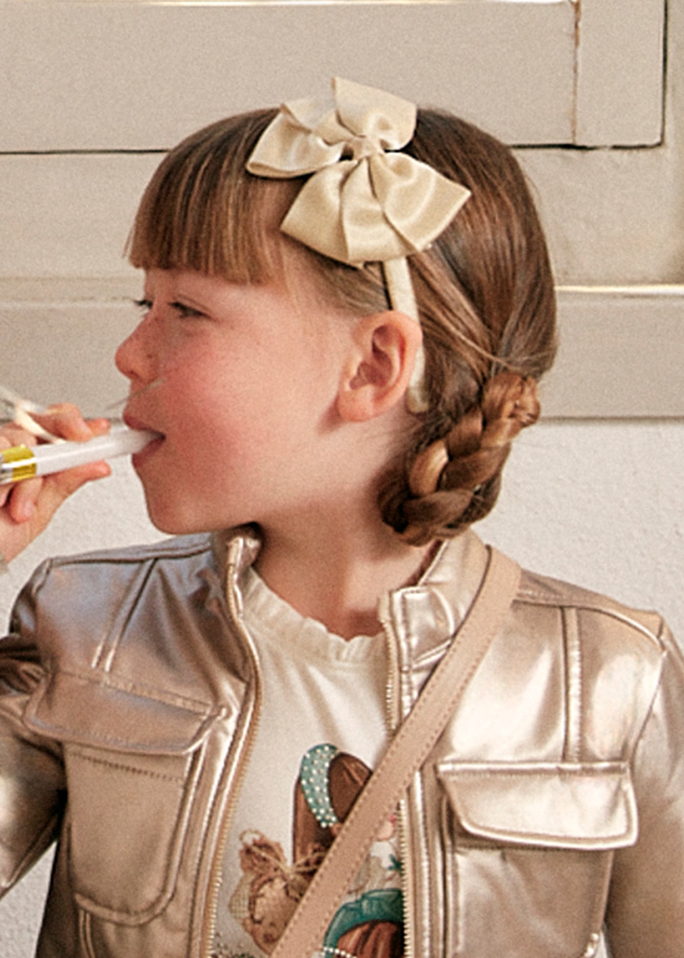 Cerchietto fiocco bambina