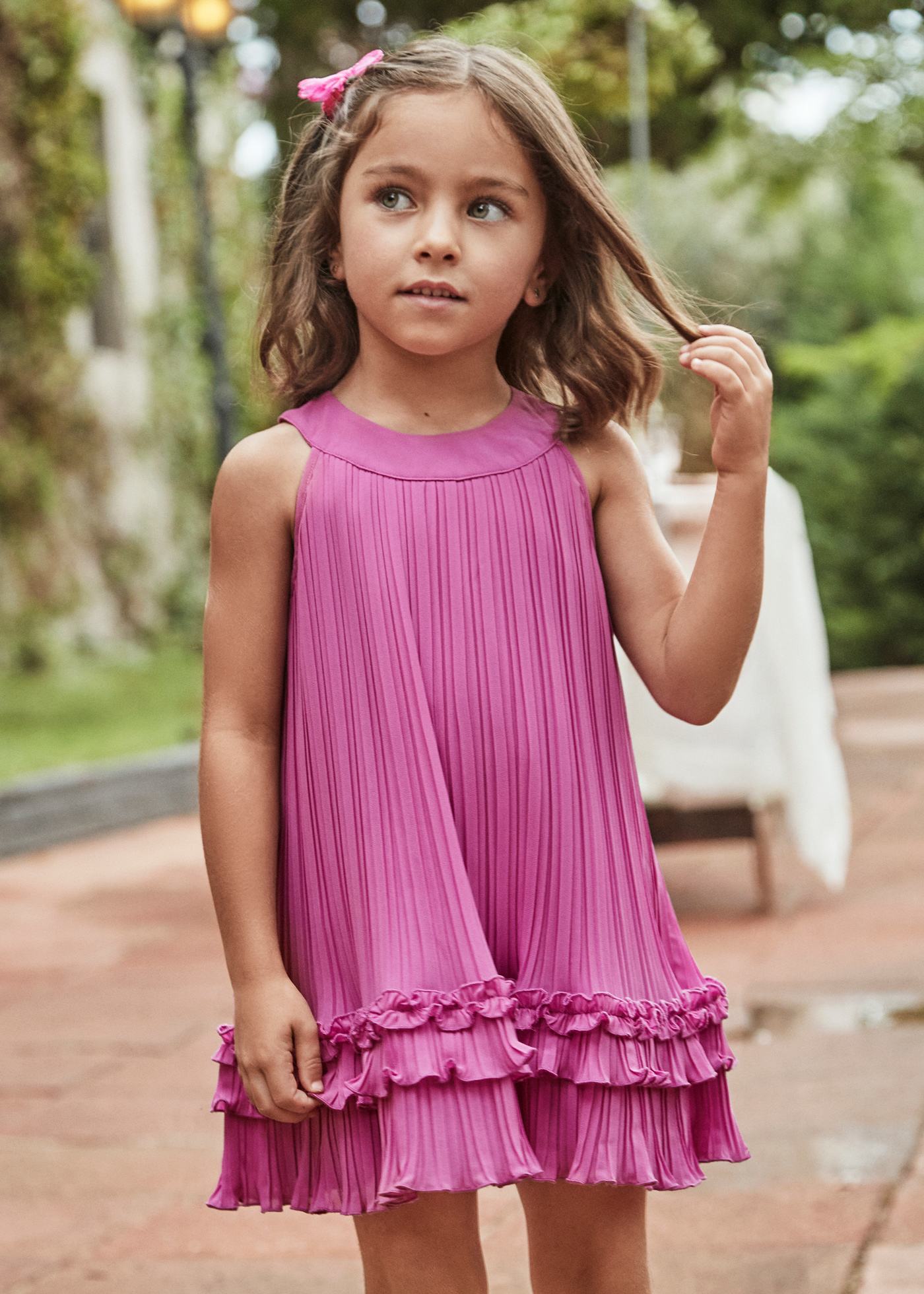 Vestido plisado niña