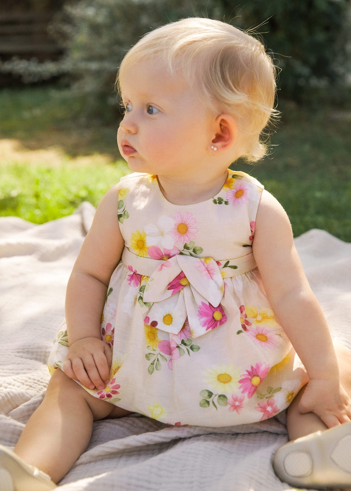 Newborn girl floral dress