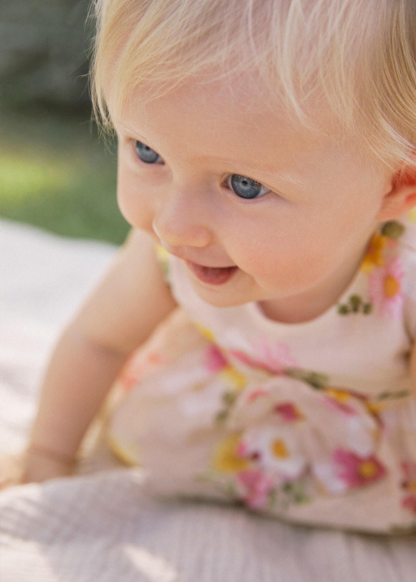 Newborn girl floral dress