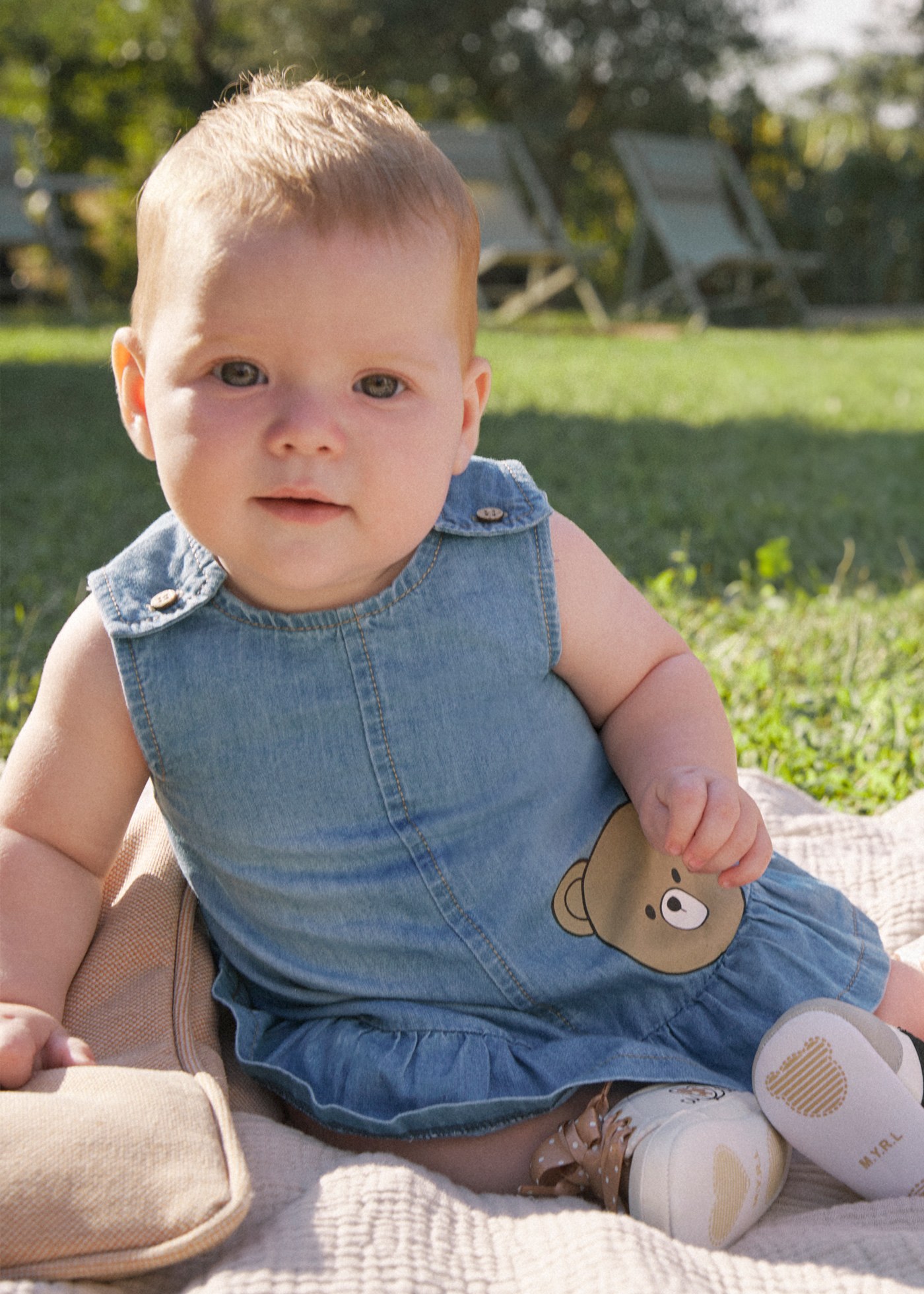 Vestido ganga com chapéu recém nascida