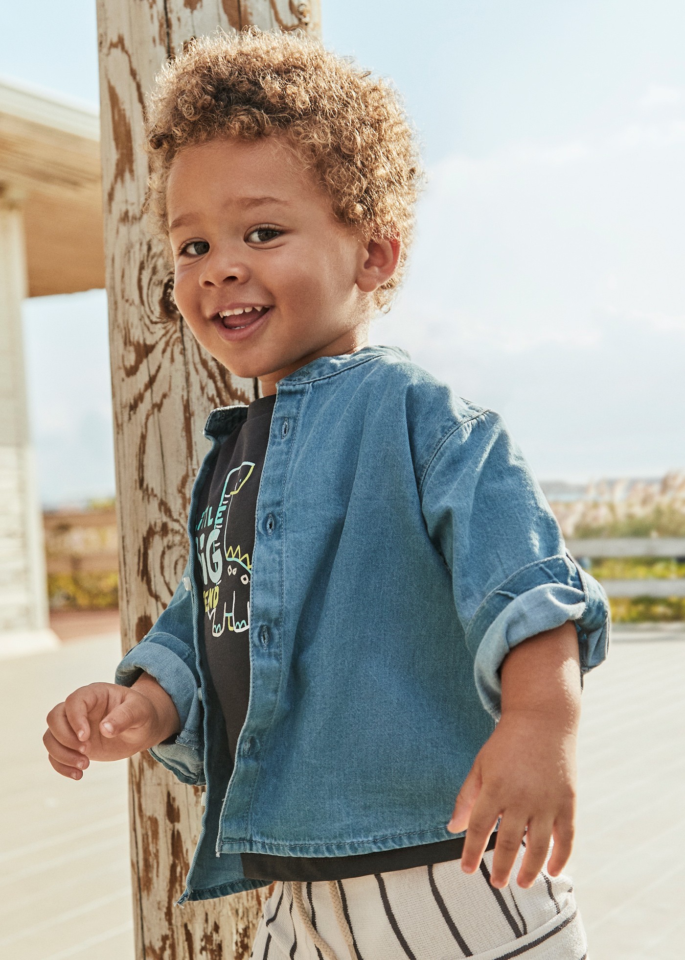 Camasa maneca lunga de blugi bebe