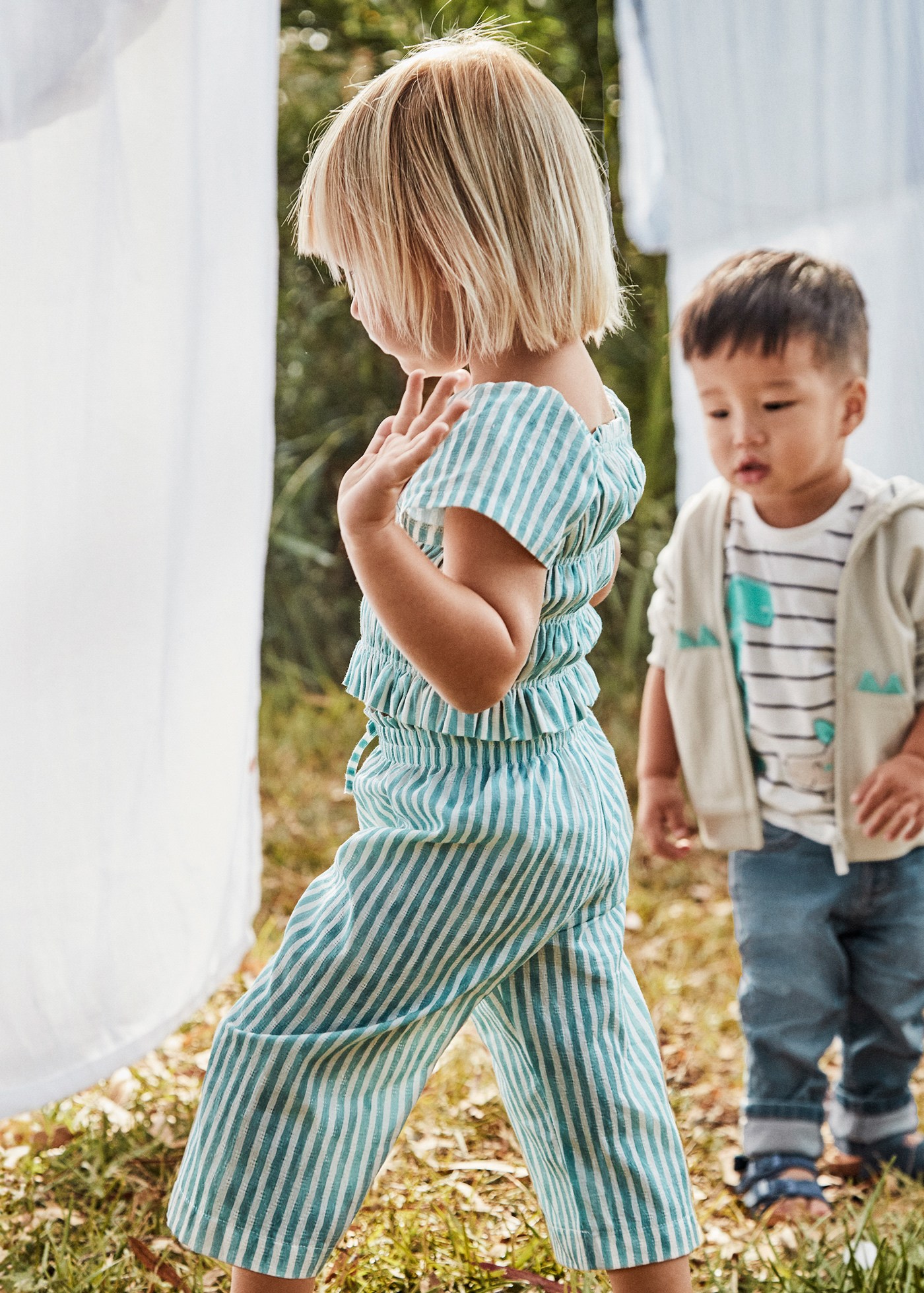 Baby Pants and Smocked Top Set