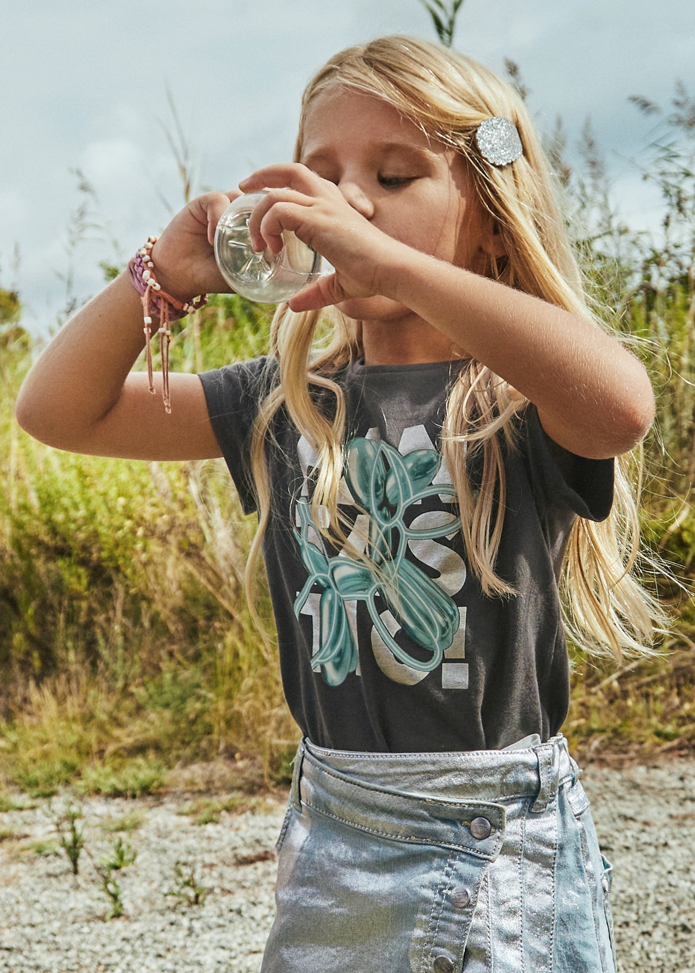 Playera aberturas globo niña