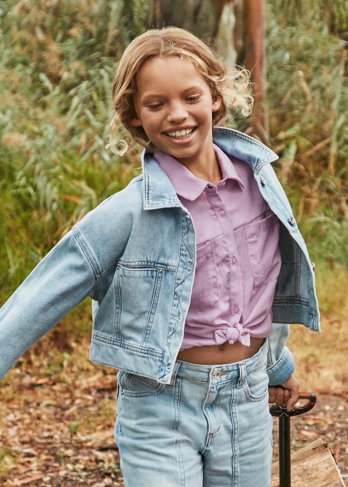 Jeansjacke Teenager Mädchen