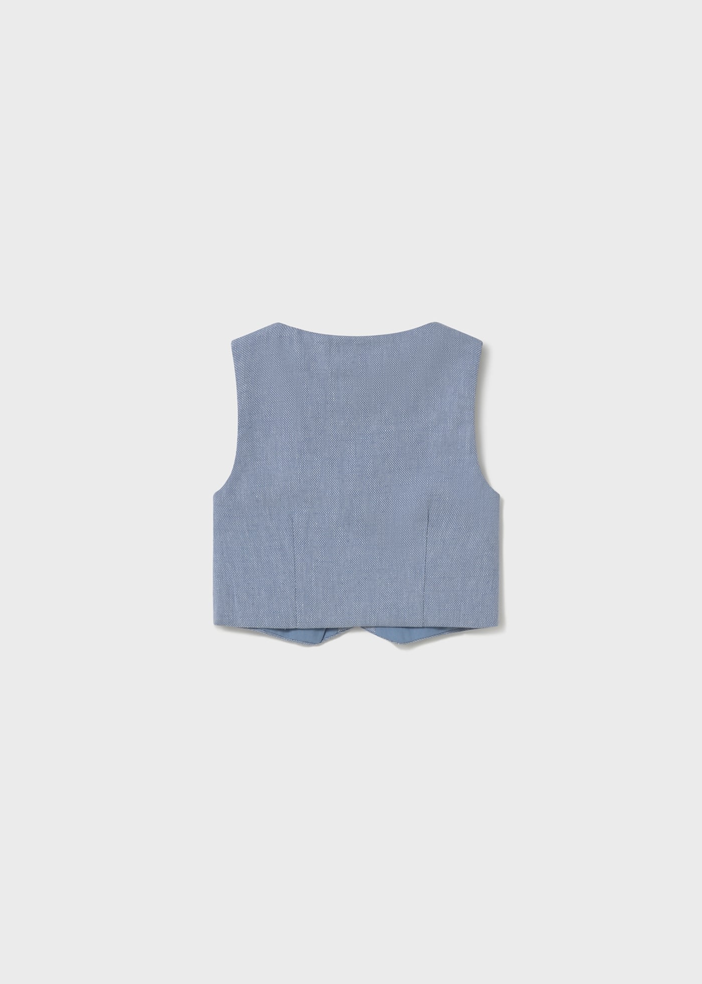 Newborn boy linen waistcoat