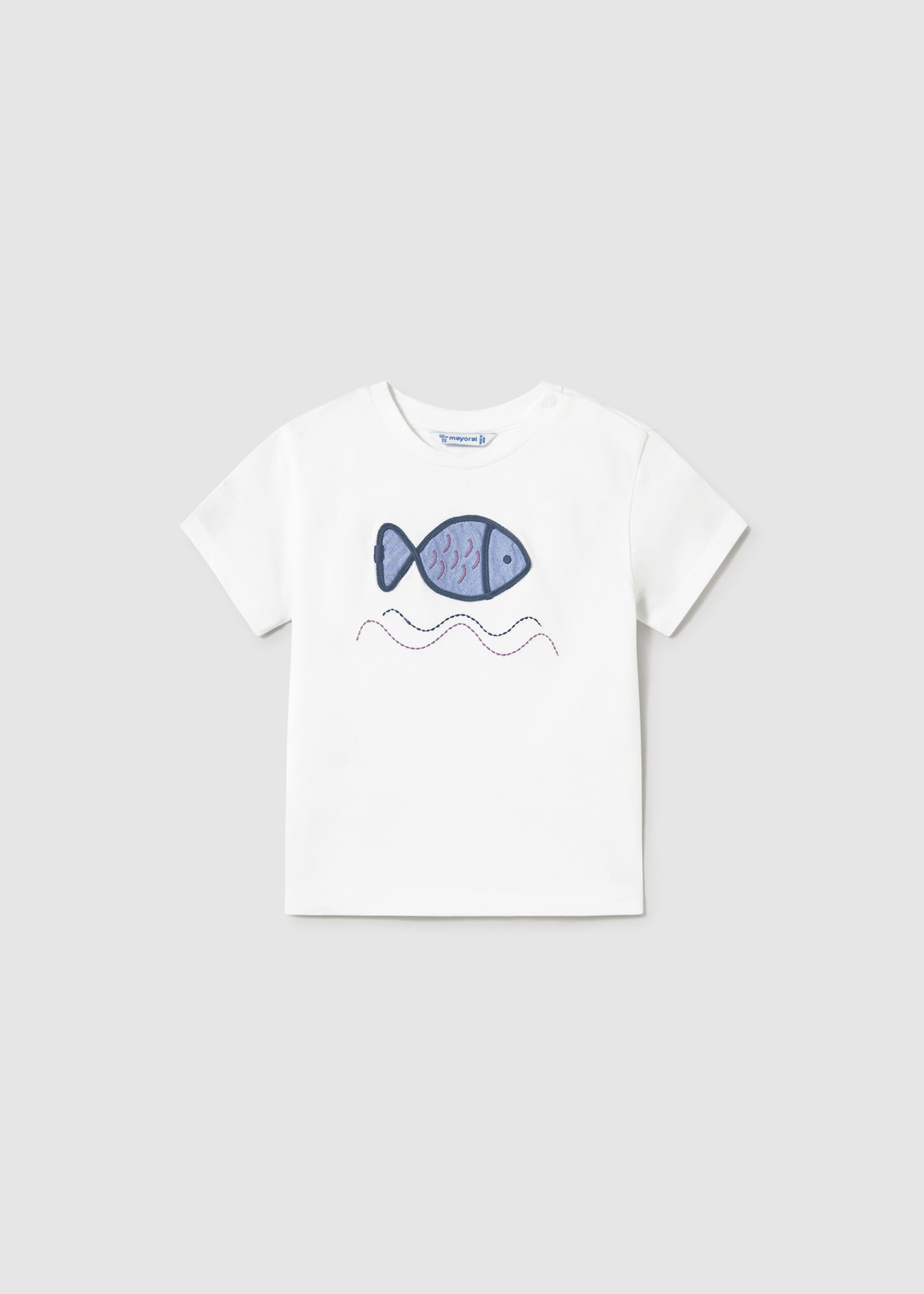 Maglietta applicazione pesce neonato