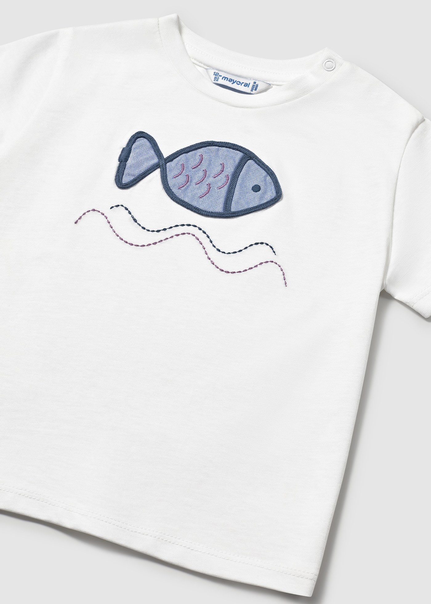 Koszulka z aplikacją Fish dla niemowlęcia
