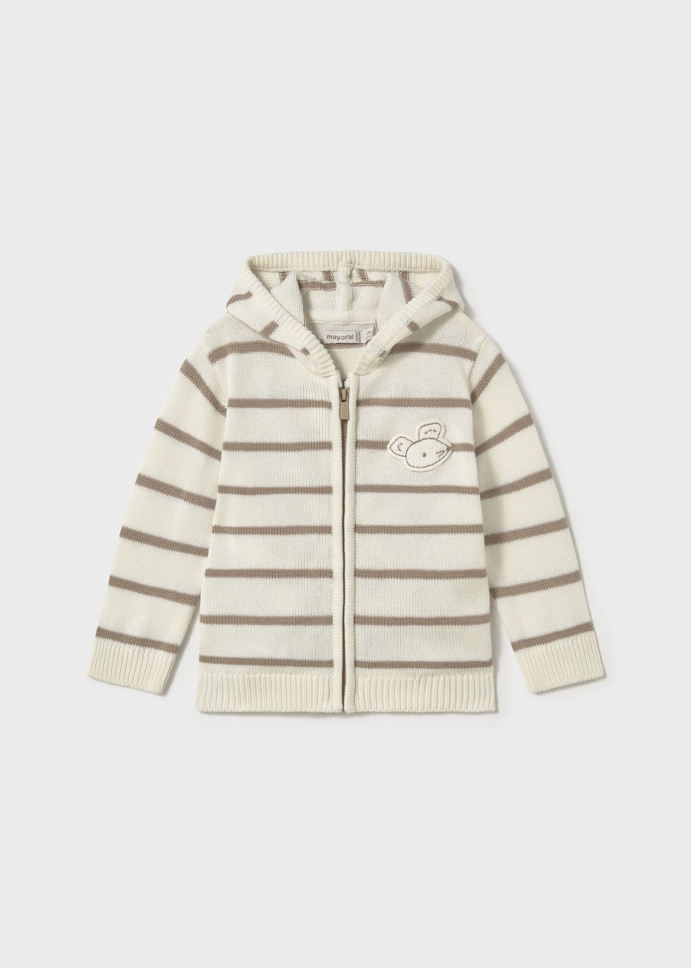 Veste en tricot rayé bébé