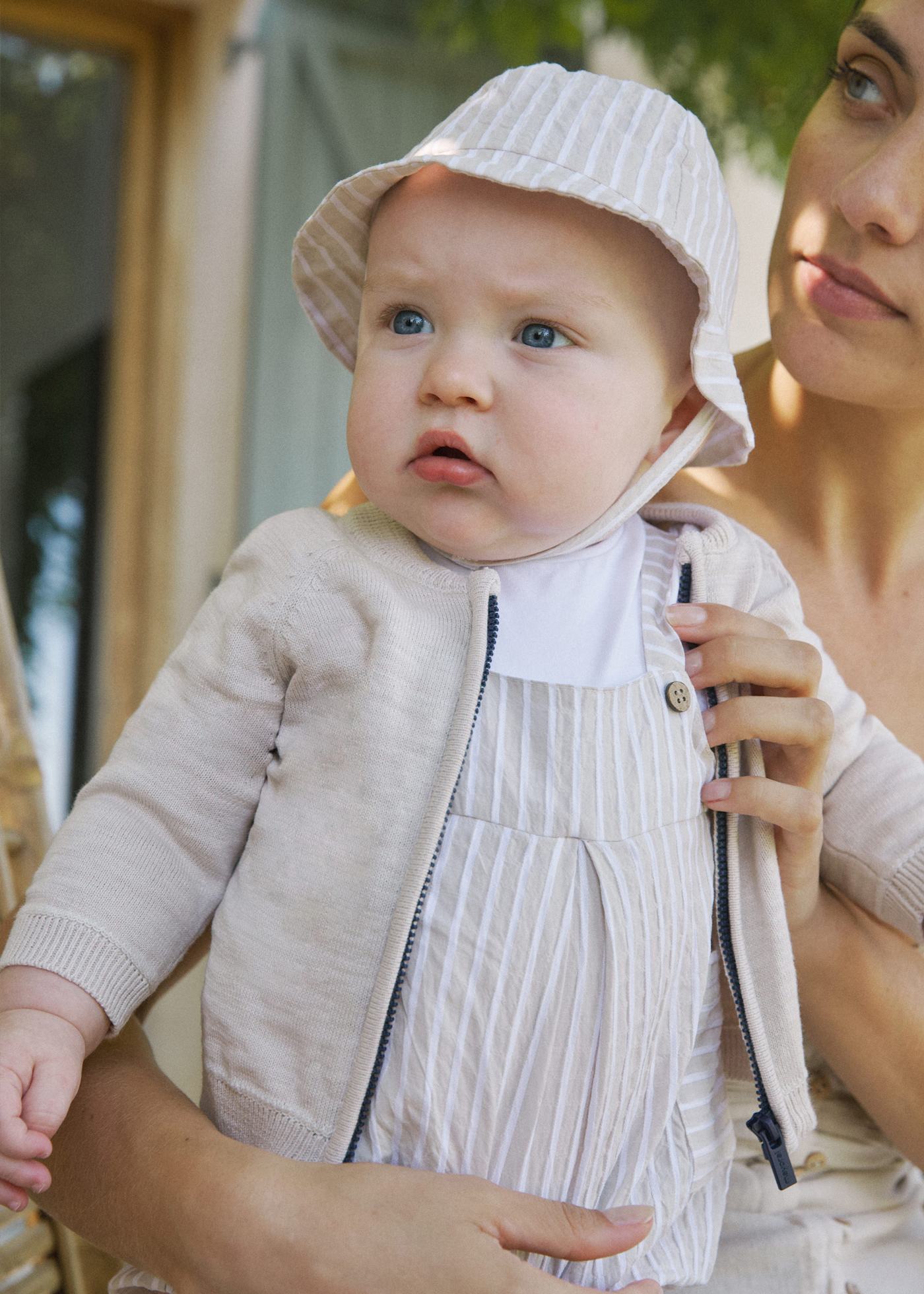 Newborn Linen Dress Cardigan