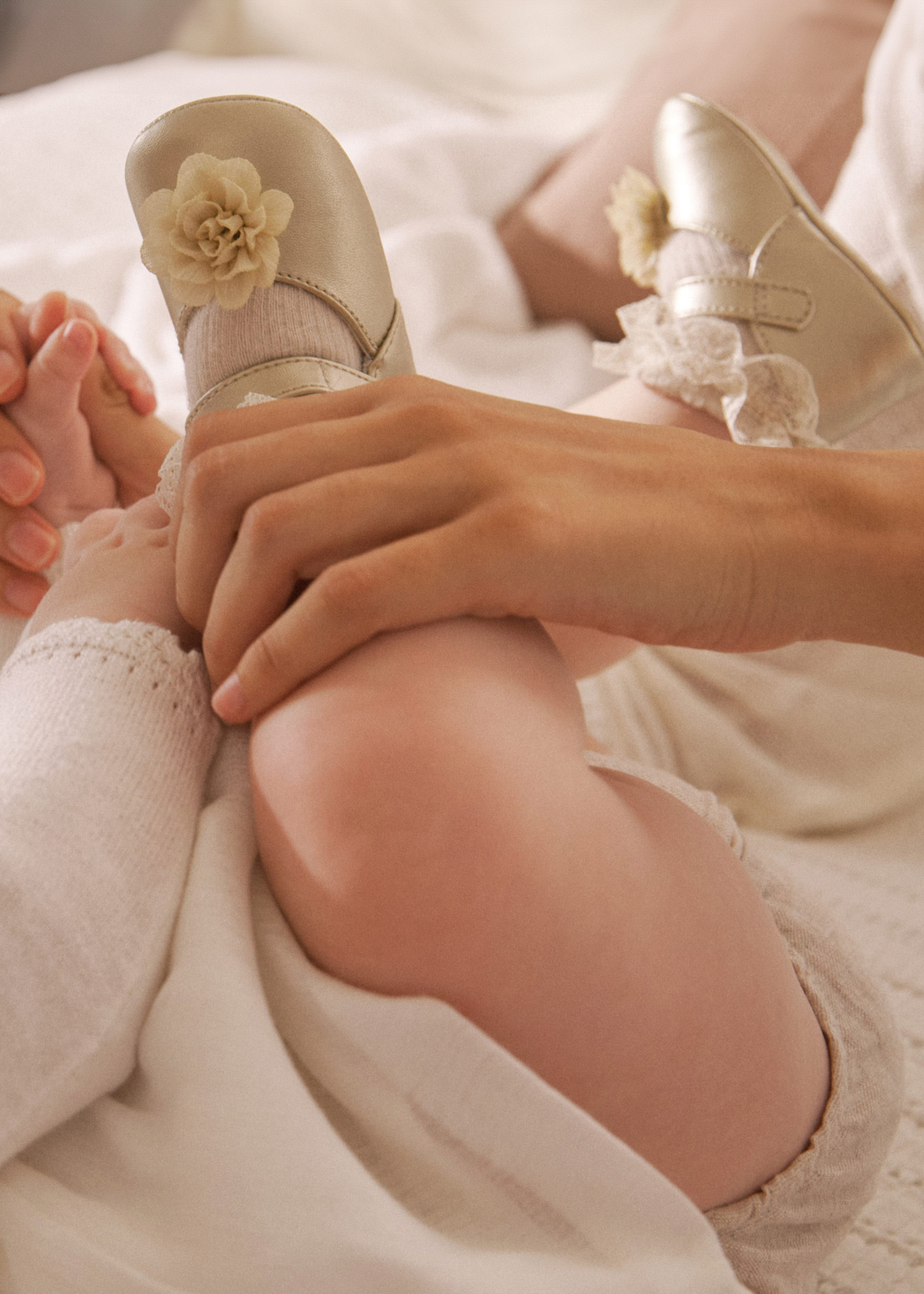 Newborn Ceremony Mary Jane with Flower