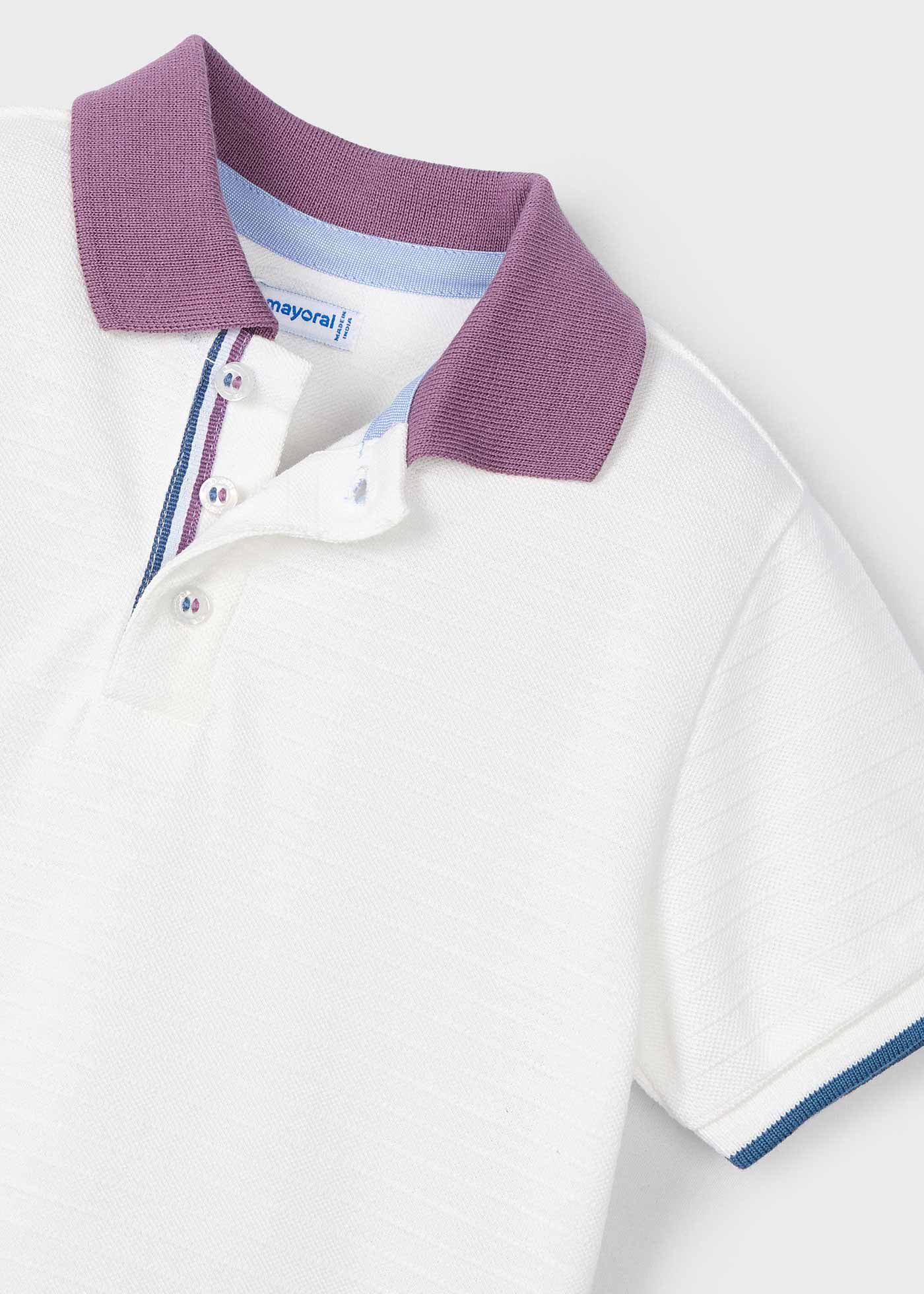 Boy contrast polo shirt