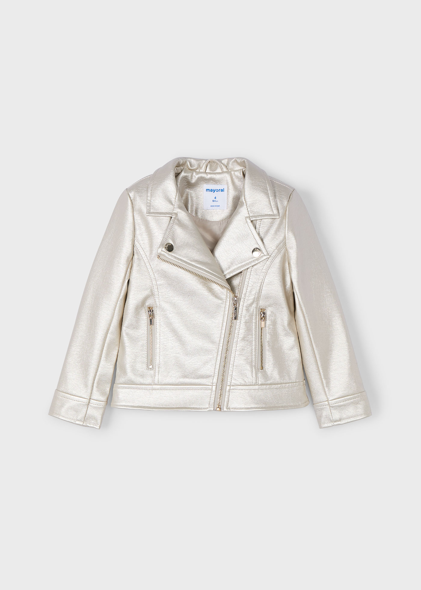 Veste biker en similicuir fille