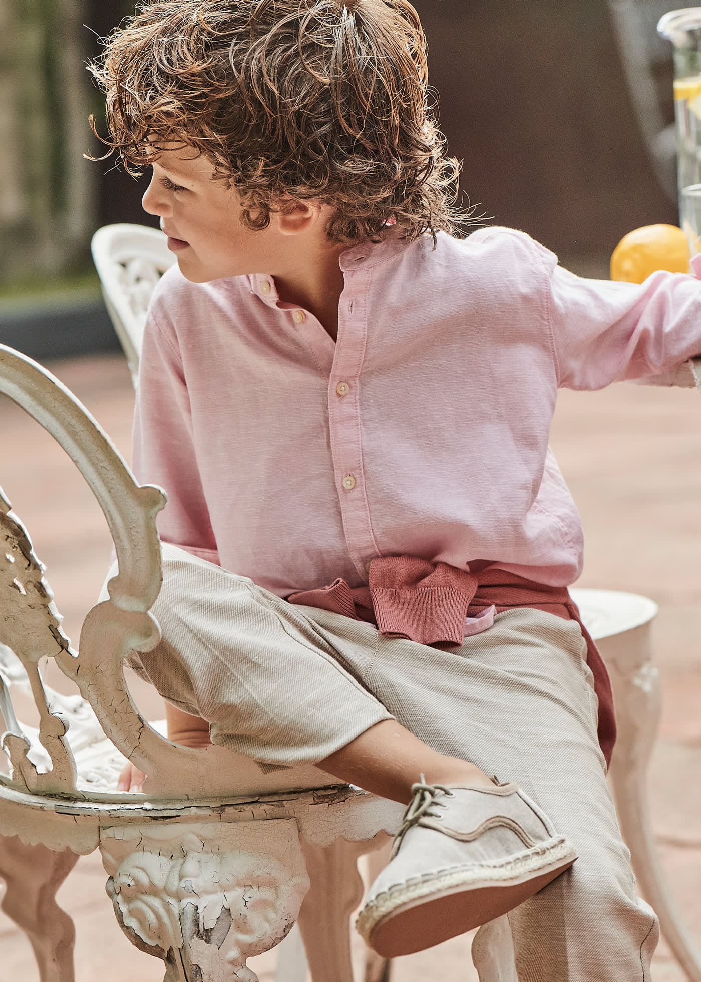 Pantalone elegante lino bambino