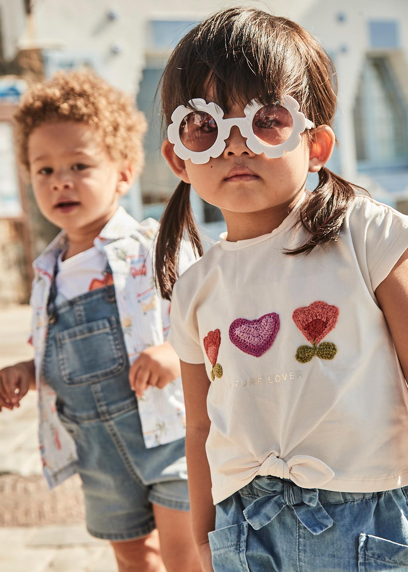 Baby T-Shirt with Crochet Appliques