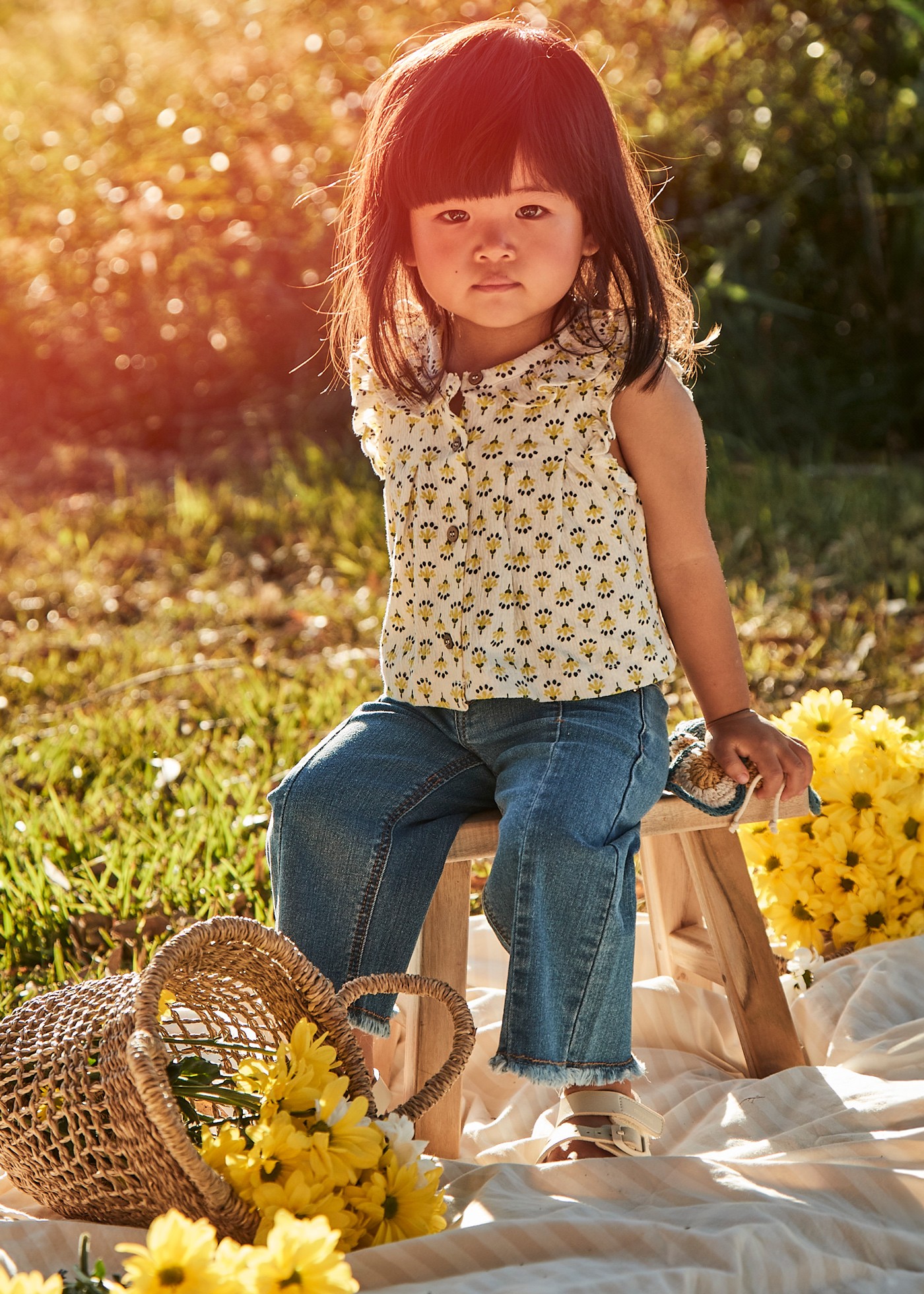 Lange Jeans Schlaghose Baby