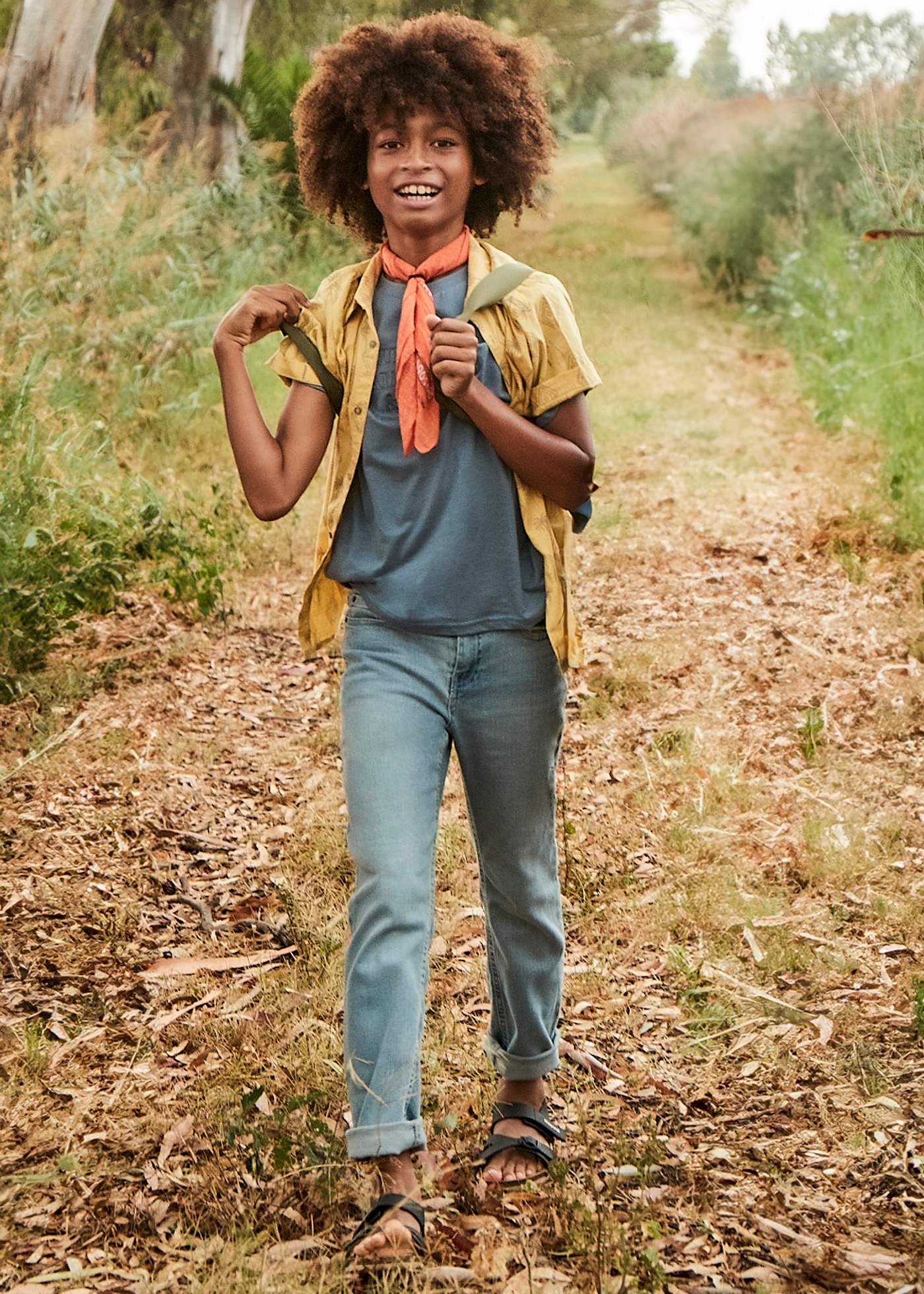 Pantalon droit basique en denim garçon