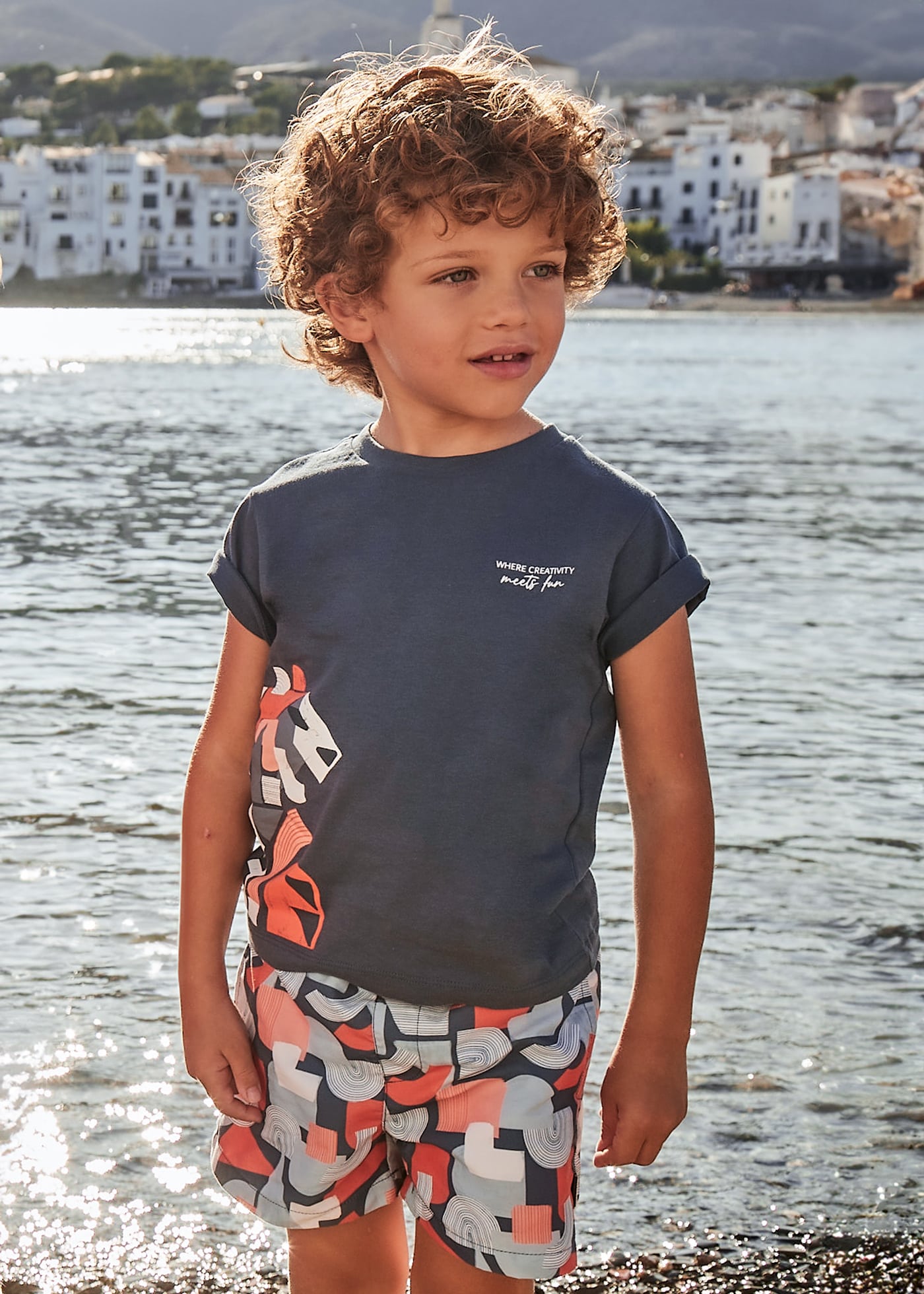 Maillot de bain bermuda imprimé garçon