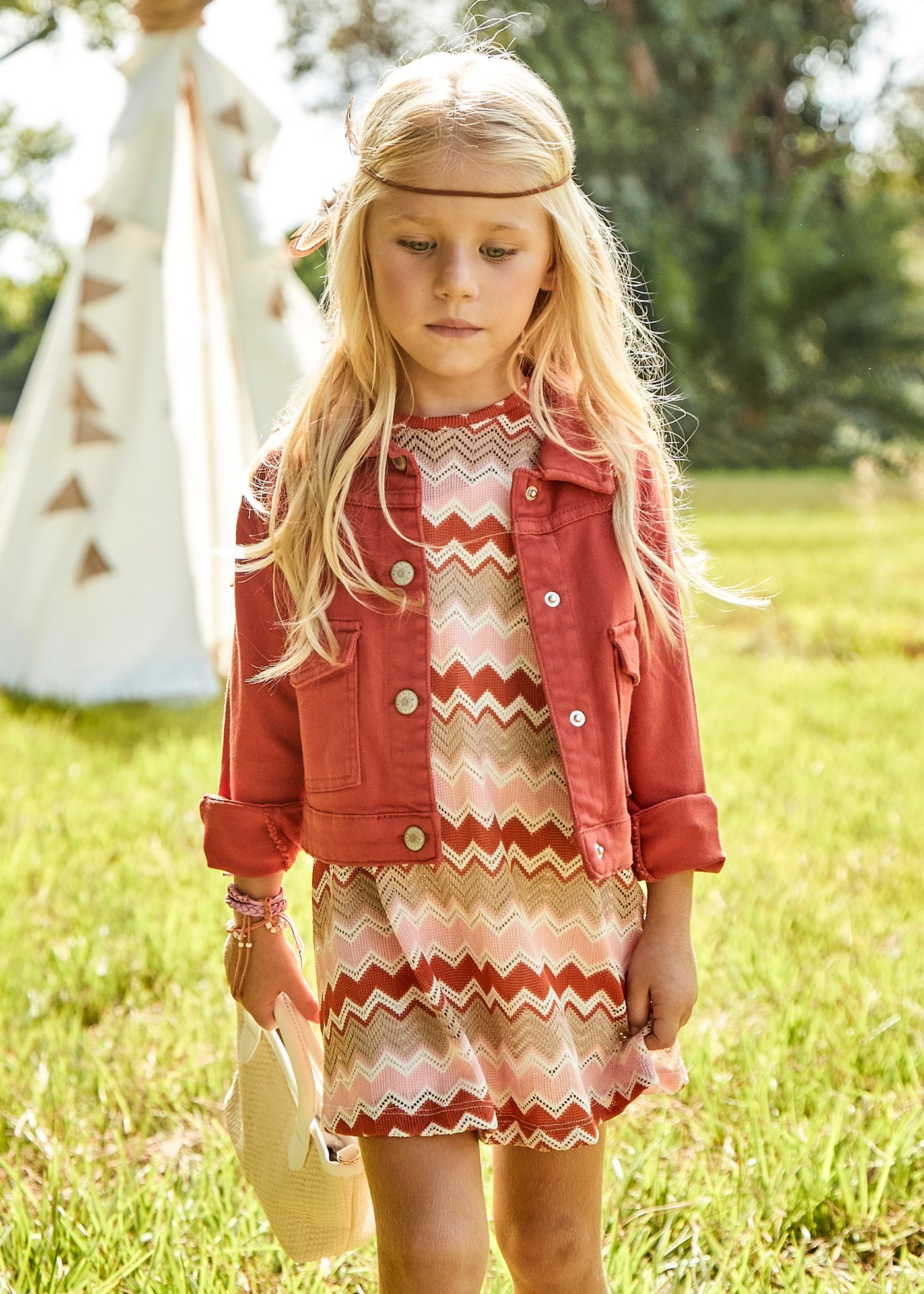 Girl zigzag dress