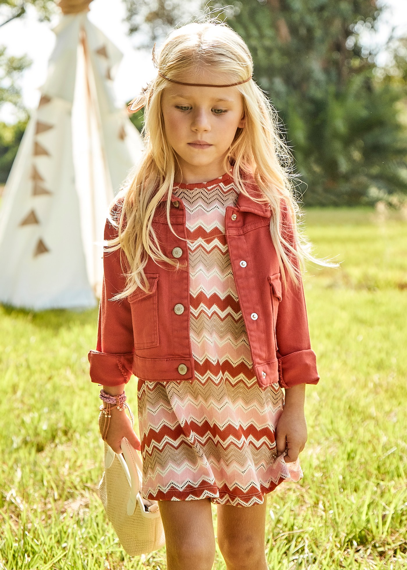 Vestito zigzag bambina