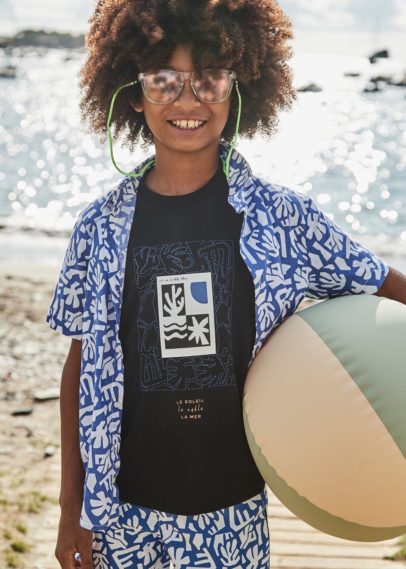 Boy Coastal Print T-Shirt