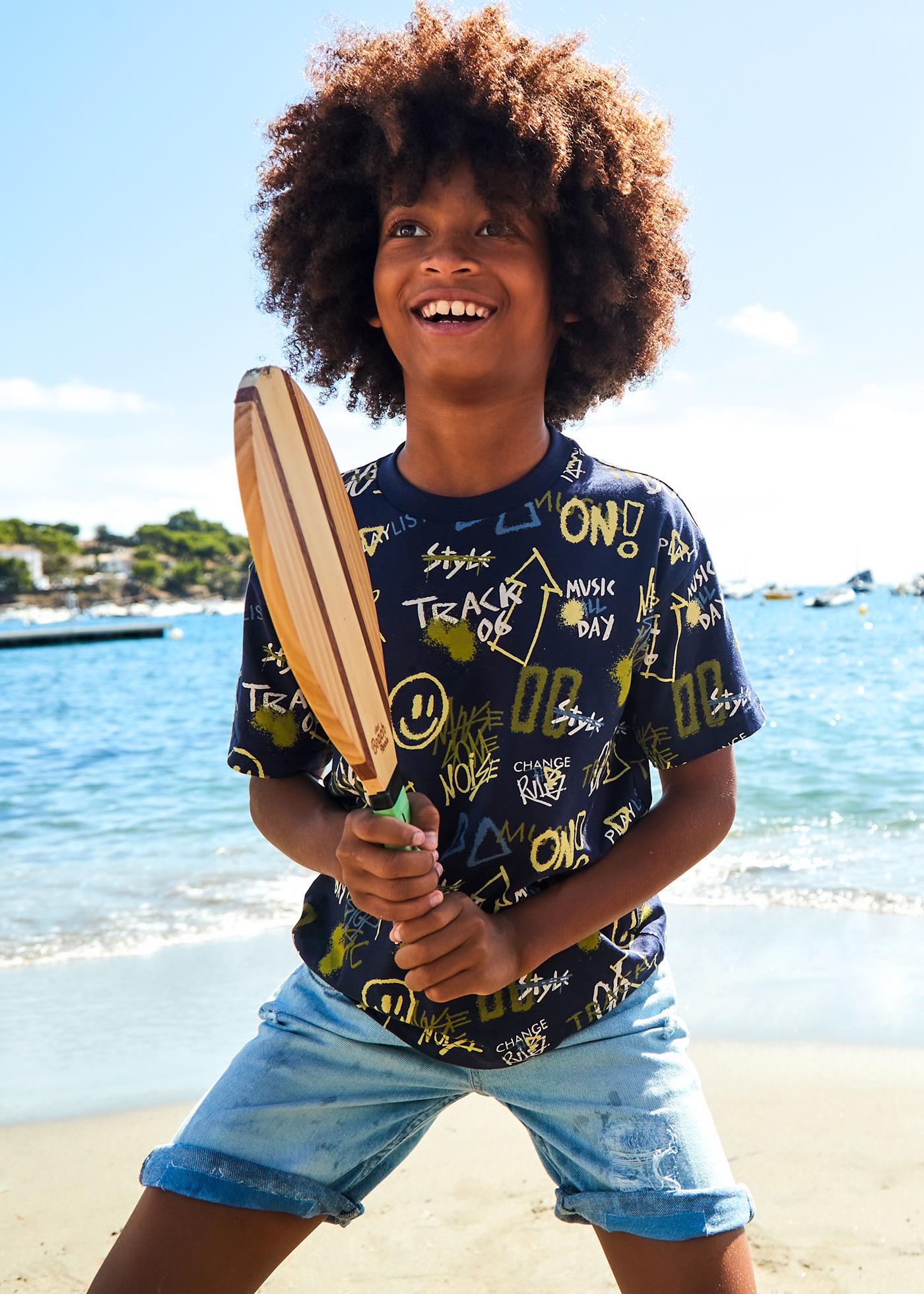 Jeans Bermudas Used-Look Teenager Jungen