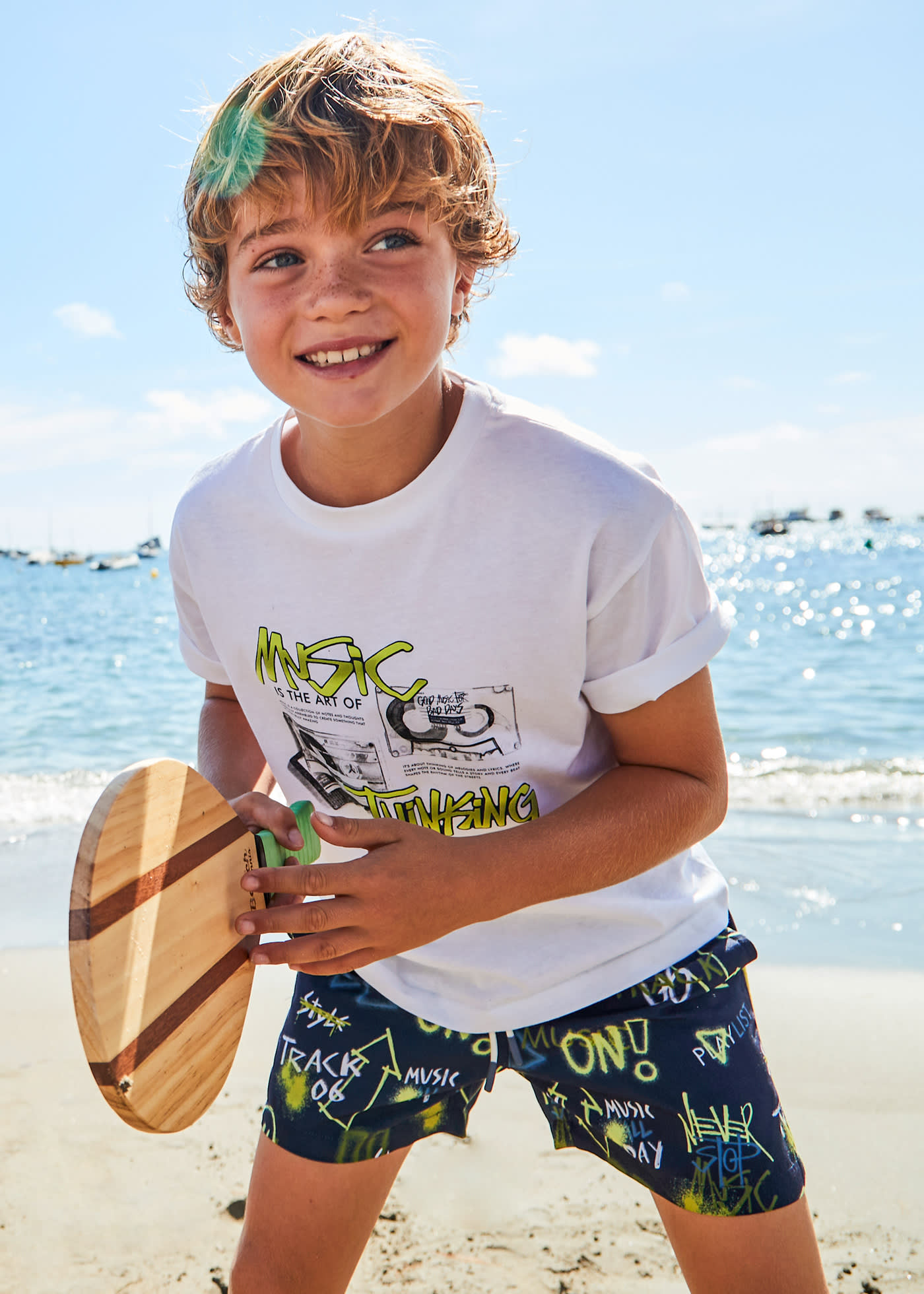 Boy print swimming shorts