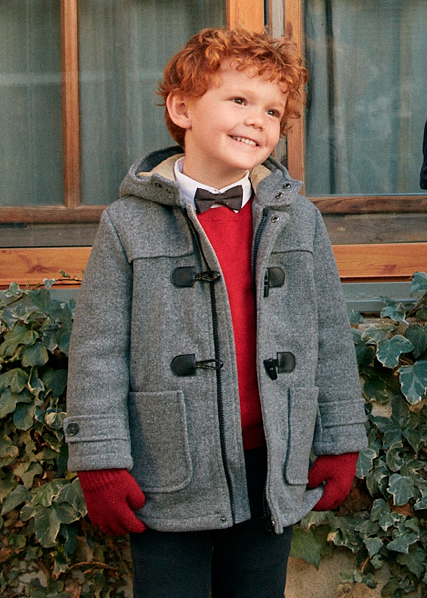 Boys grey duffle coat on sale