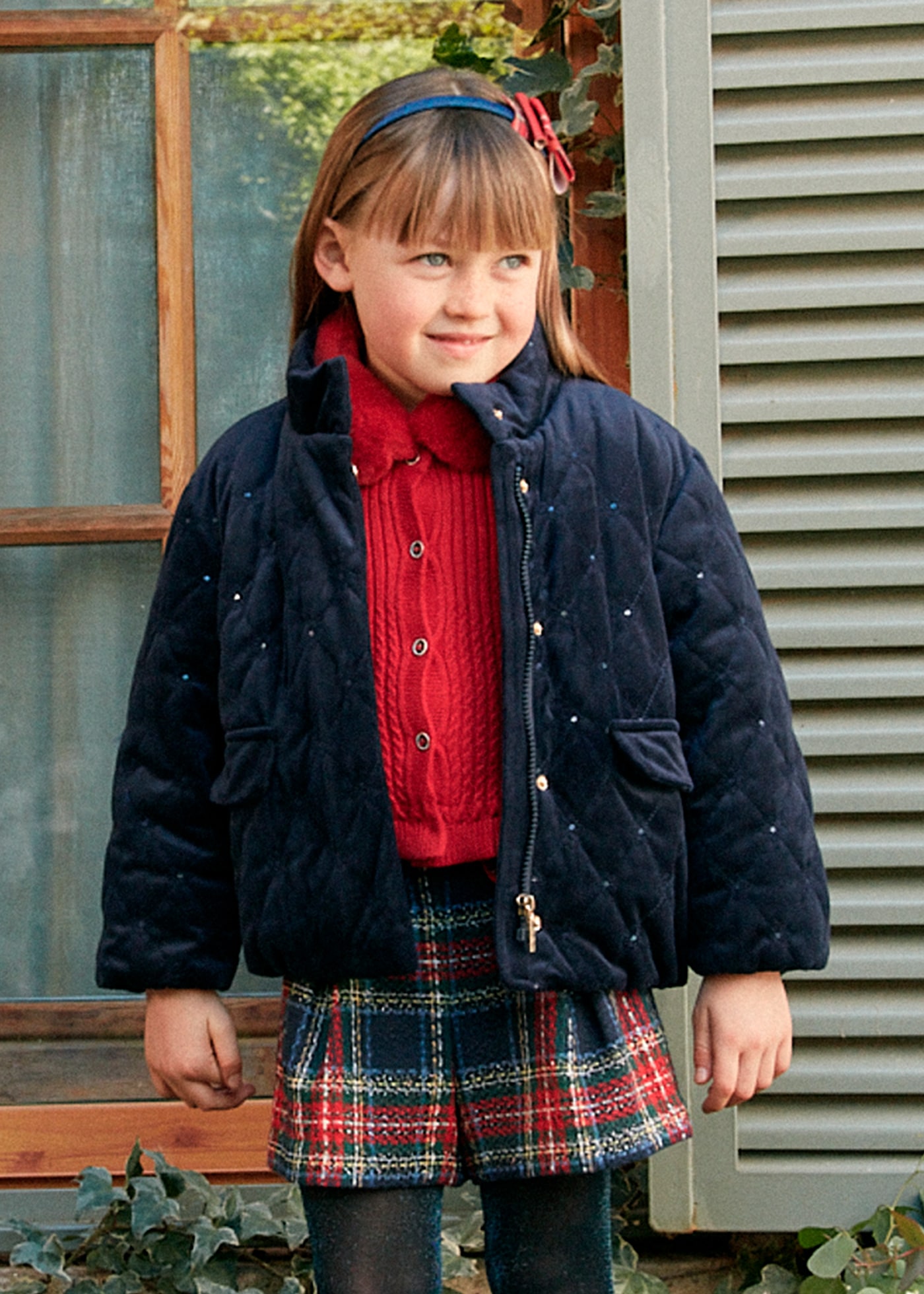 Chaquetón terciopelo niña