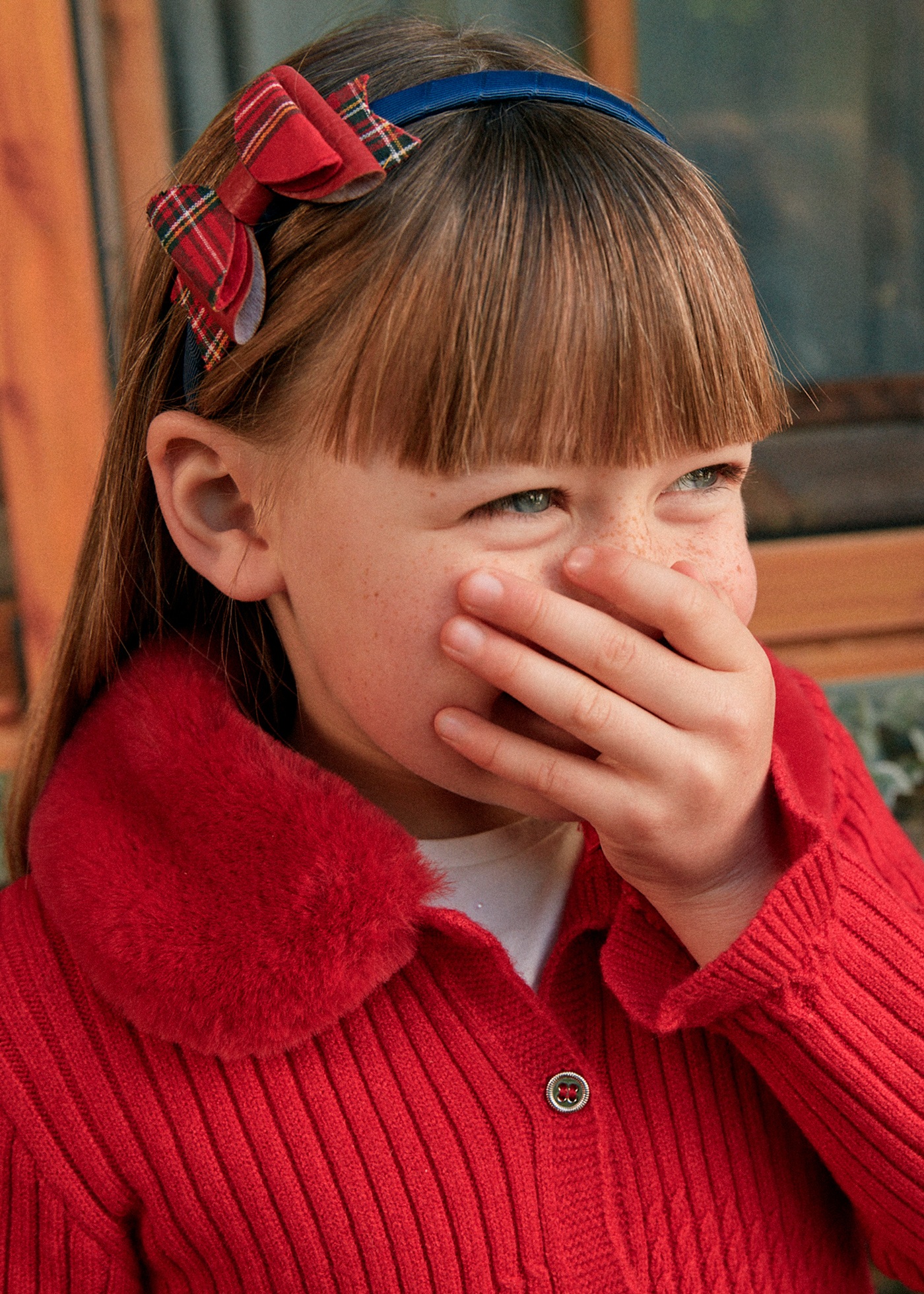 Girl Tartan Bow Headband