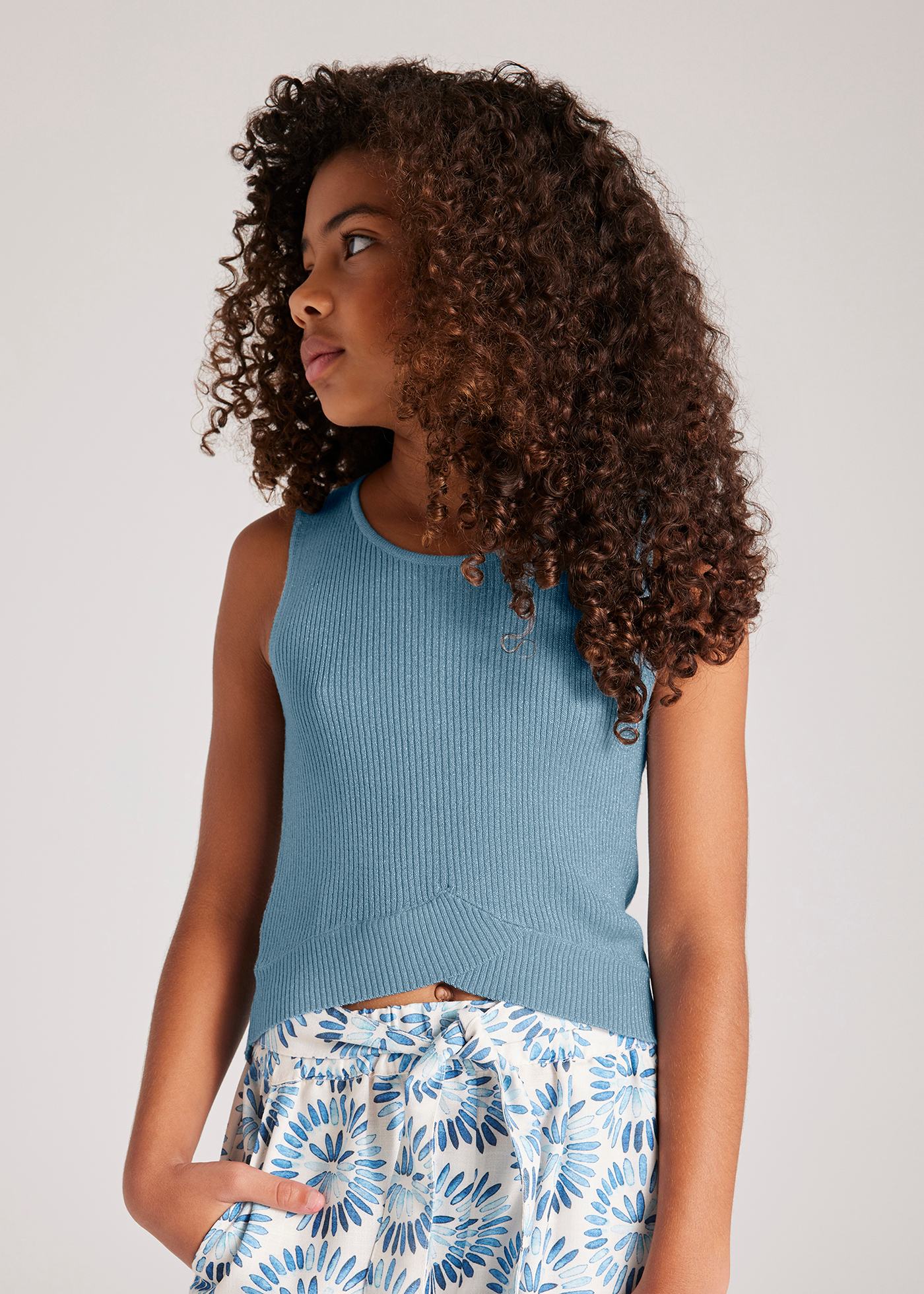Top tricot costine ragazza