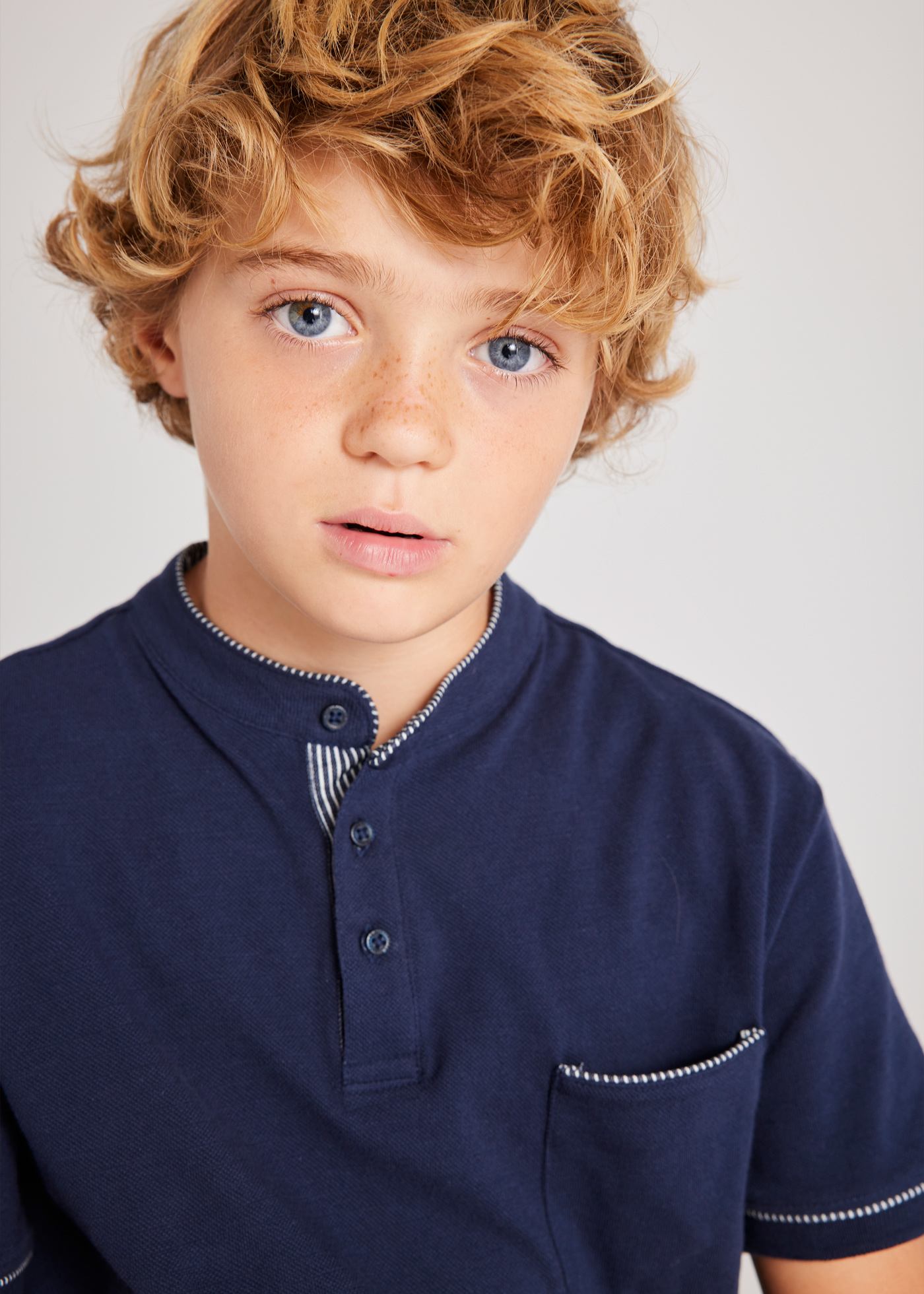 Boy Henley Polo Shirt