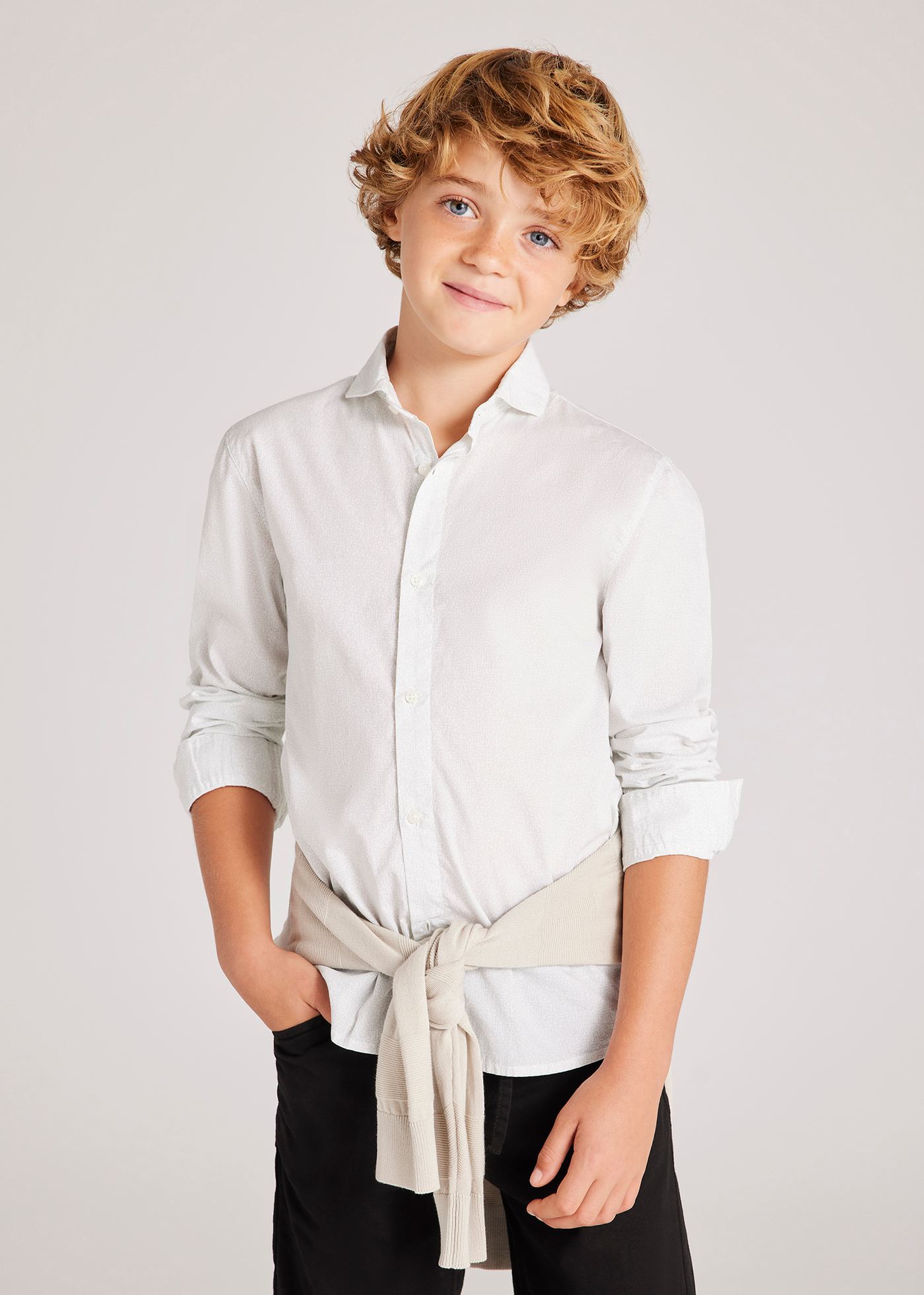 Camicia manica lunga elegante ragazzo