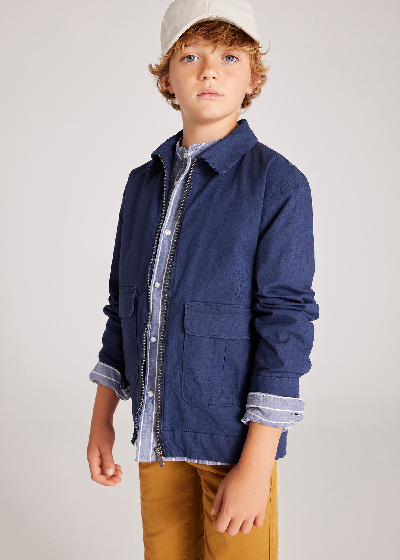 Boy jacket with linen