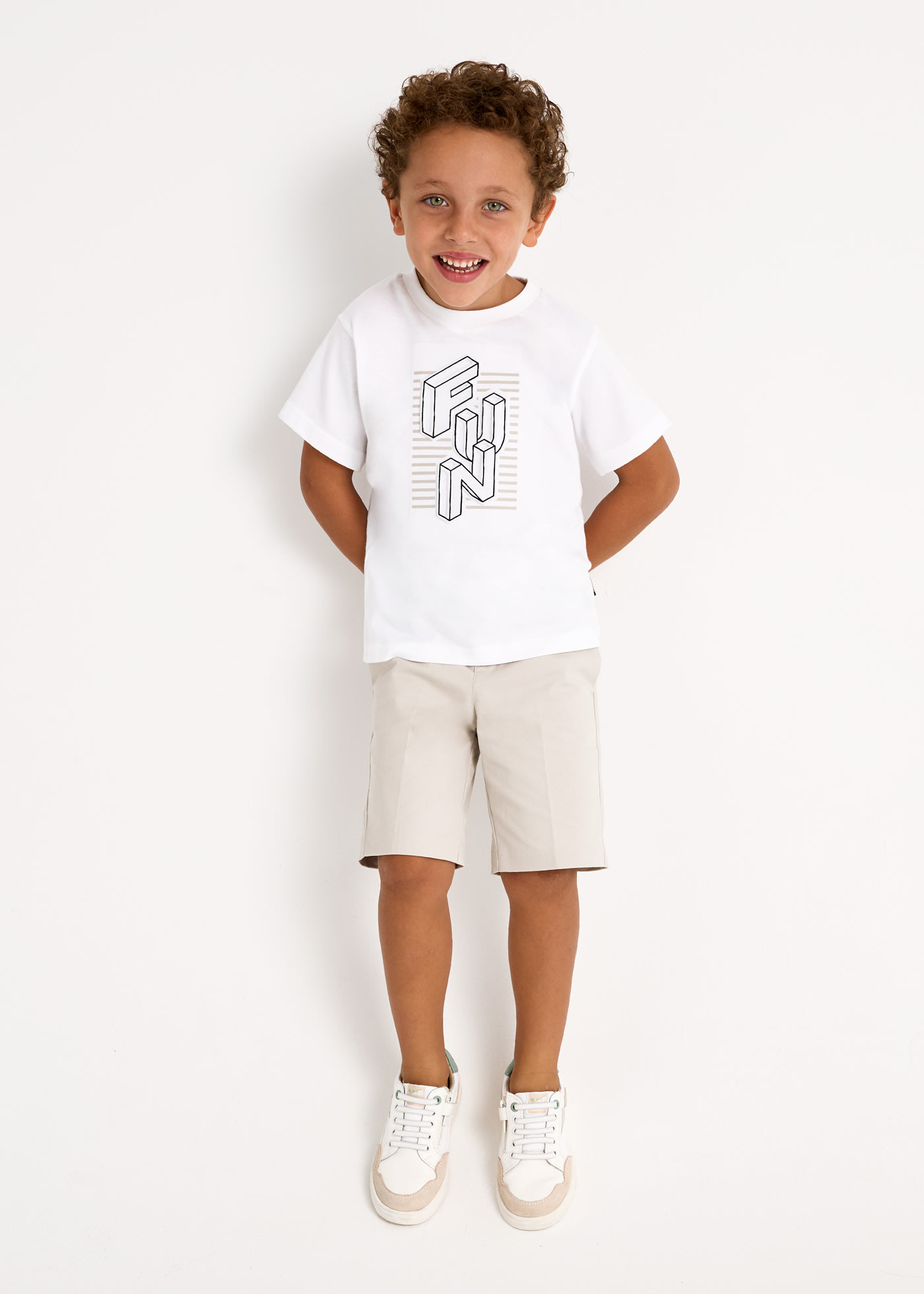 Boy embossed text t-shirt