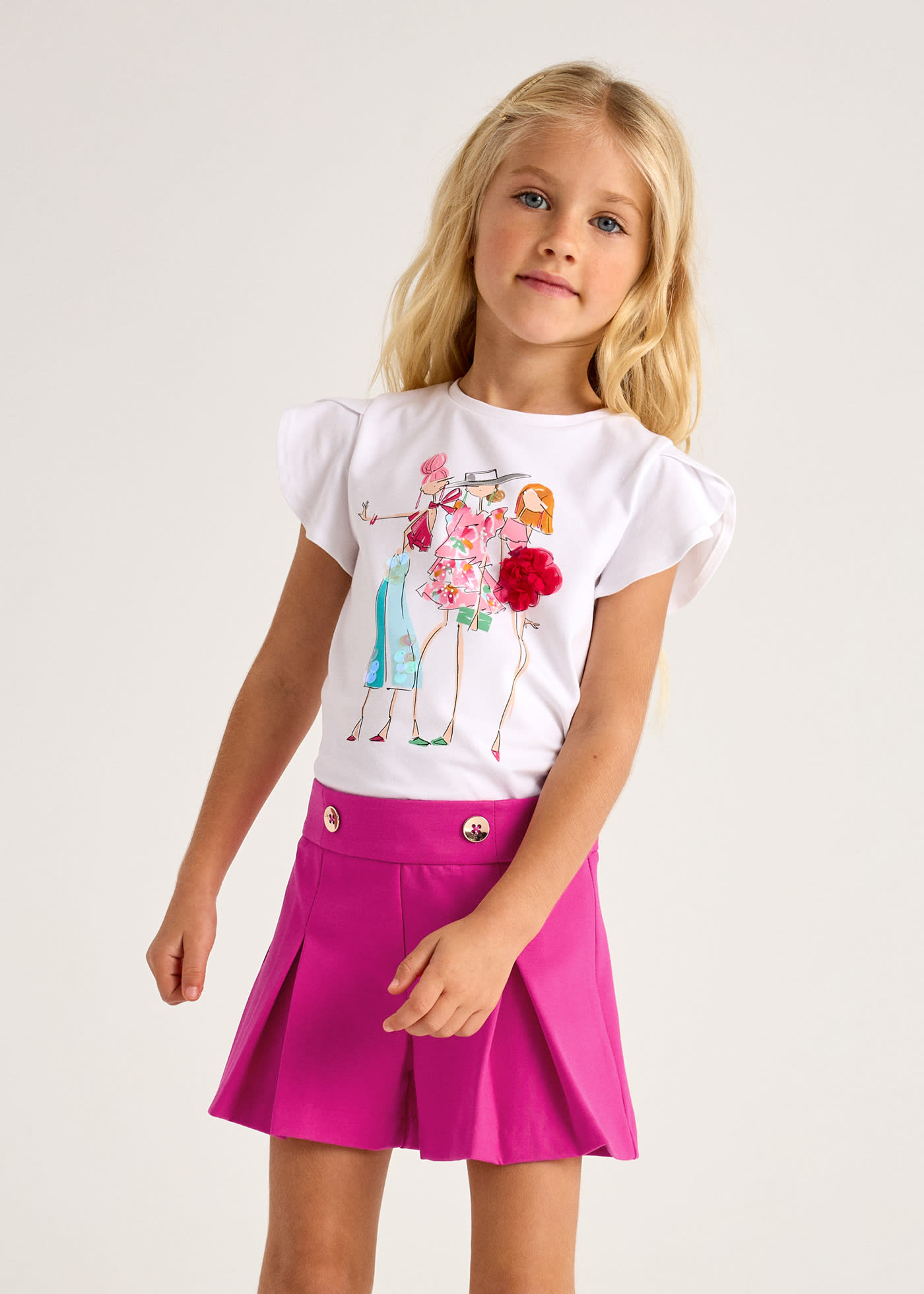 Pantalón corto fuelles niña