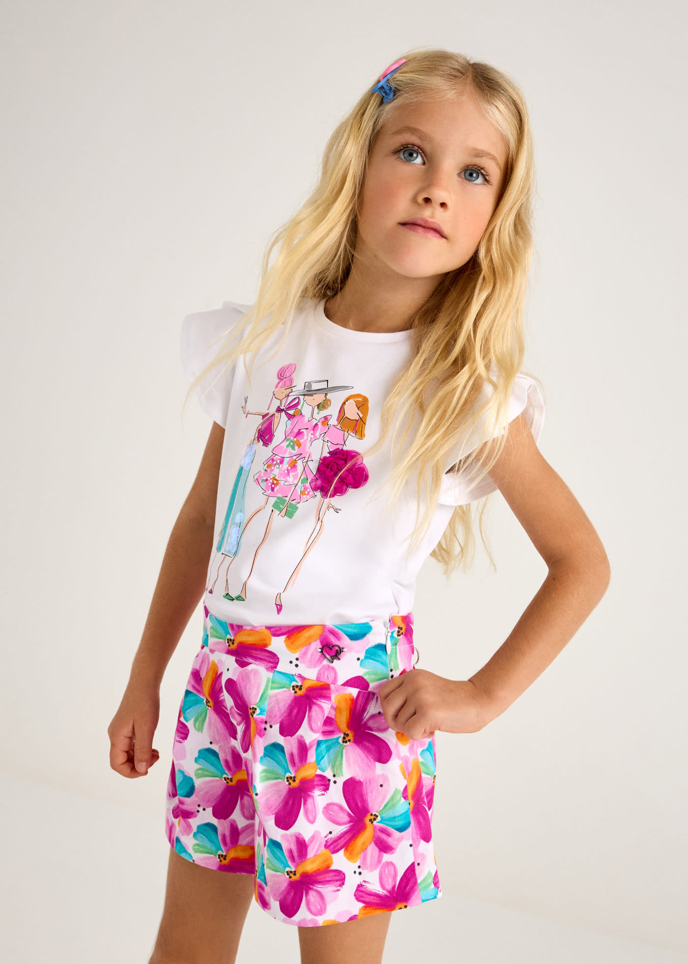 Saia calça estampada menina