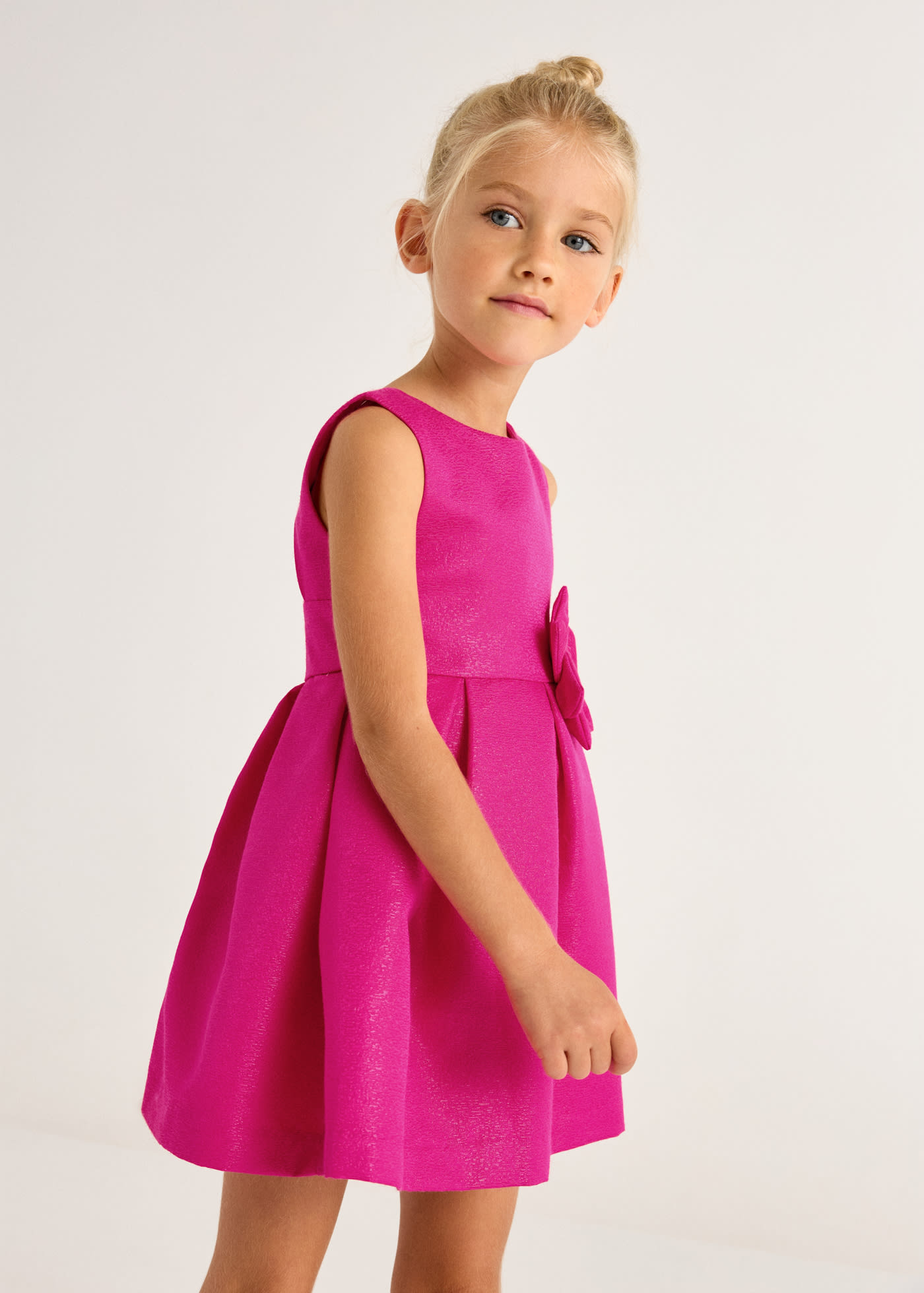 Rochie structura satin fetita