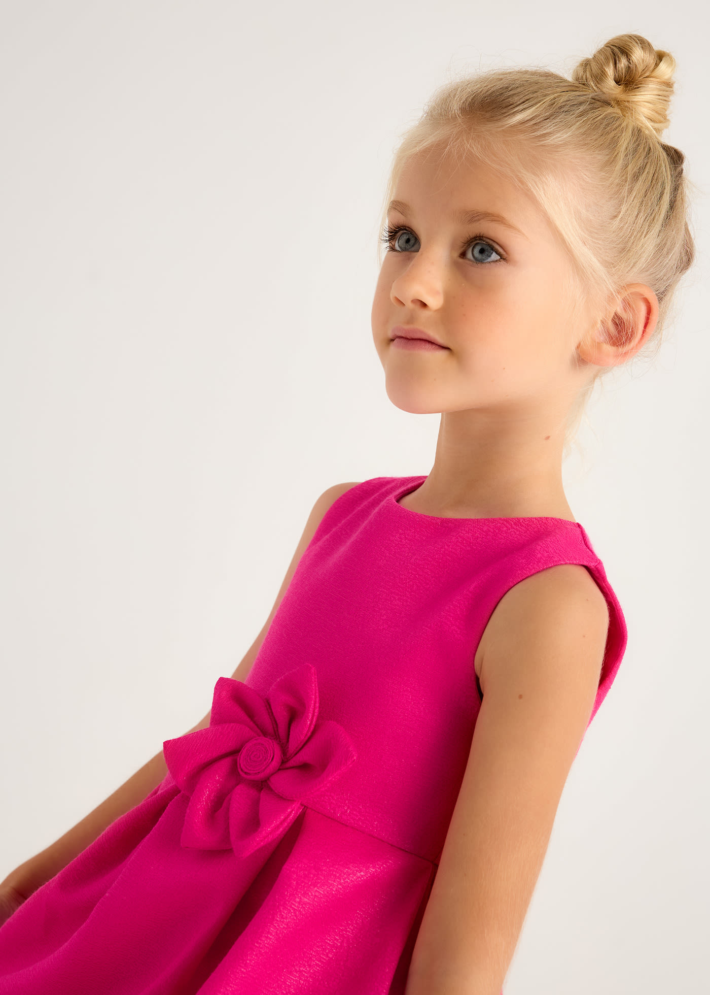 Rochie structura satin fetita