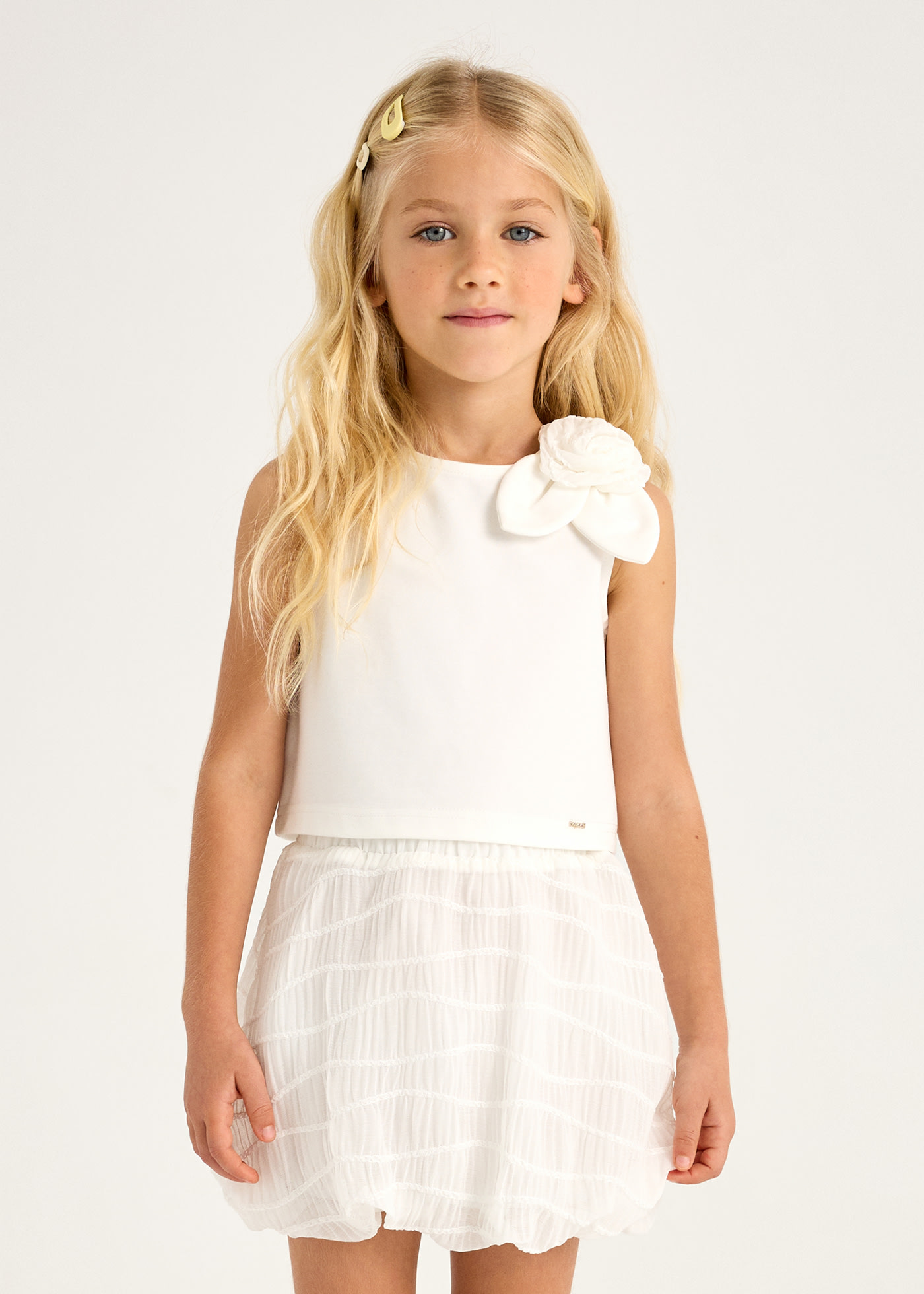 Girl top and balloon skirt set