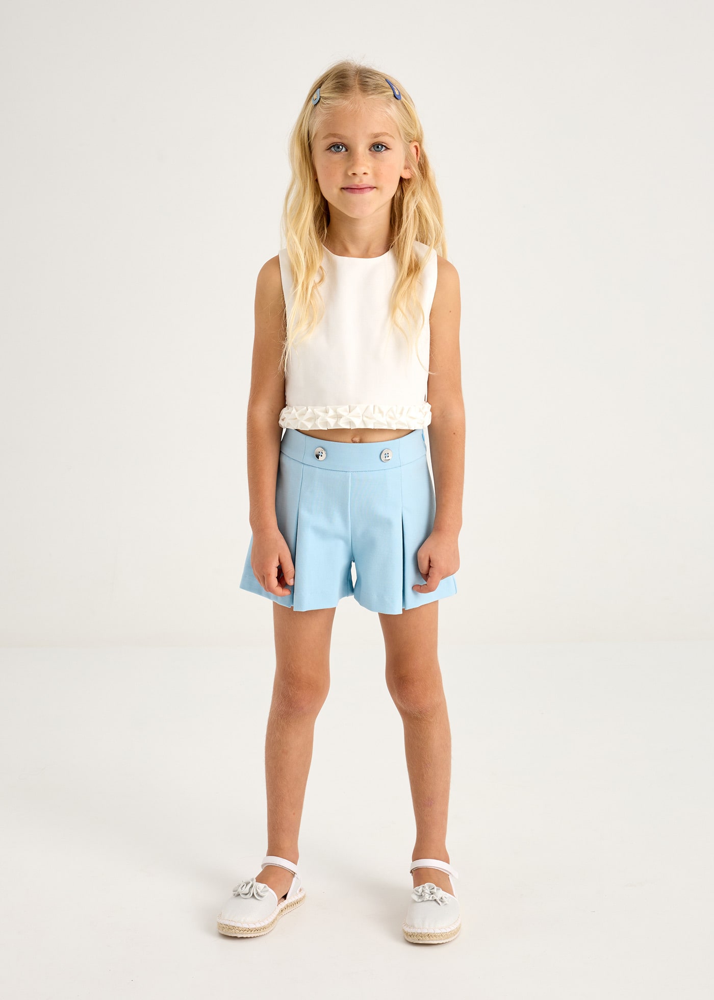 Pantalón corto fuelles niña