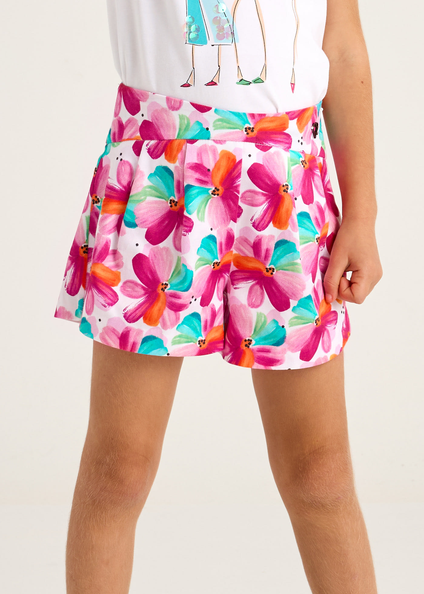 Saia calça estampada menina