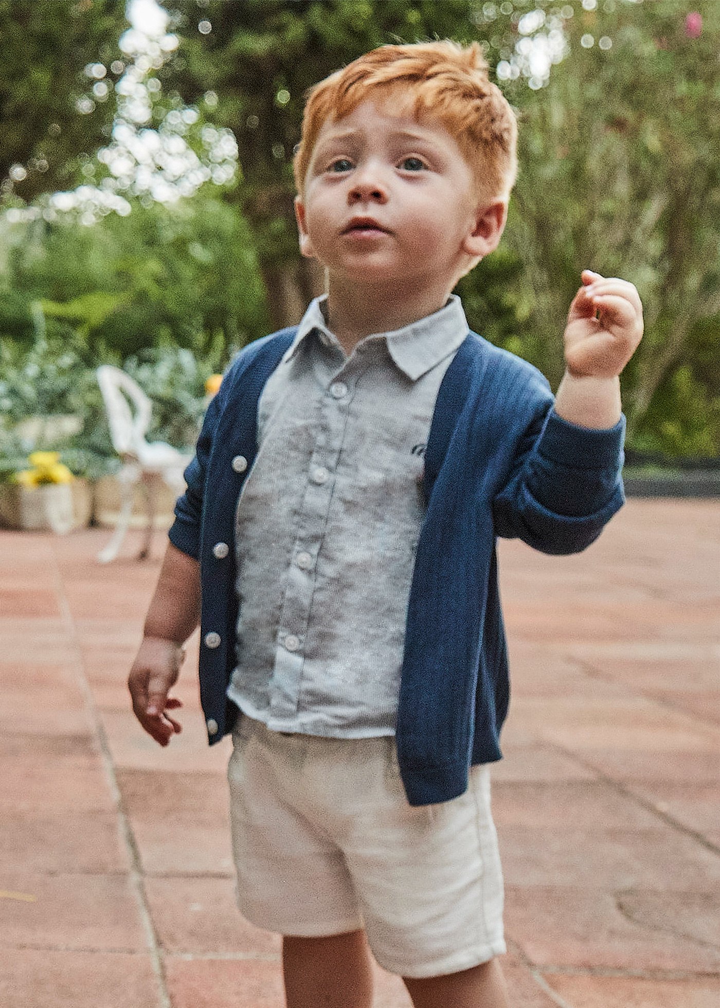Set bermude si camasa eleganta bebe