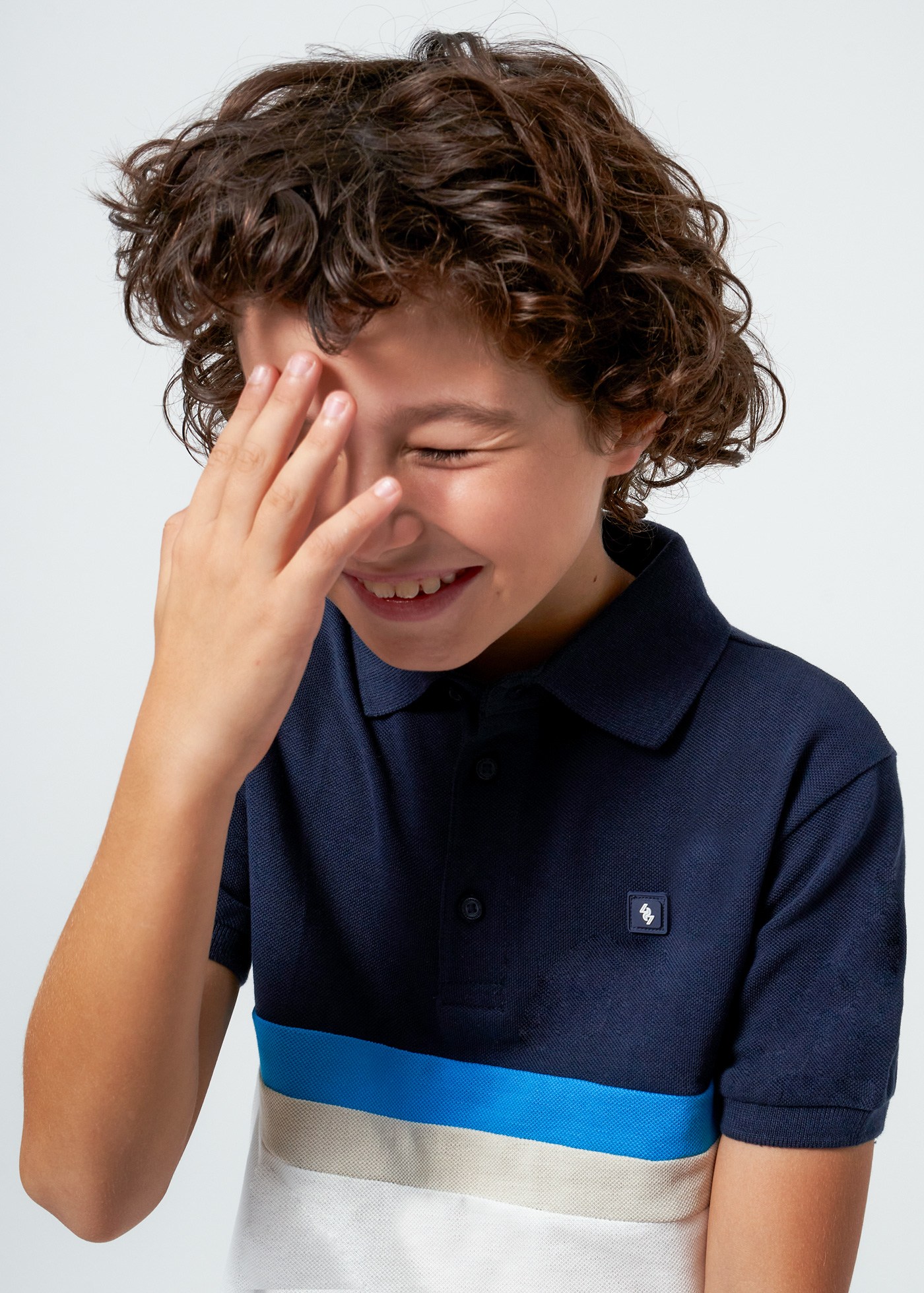 Boys color block polo shirt Better Cotton